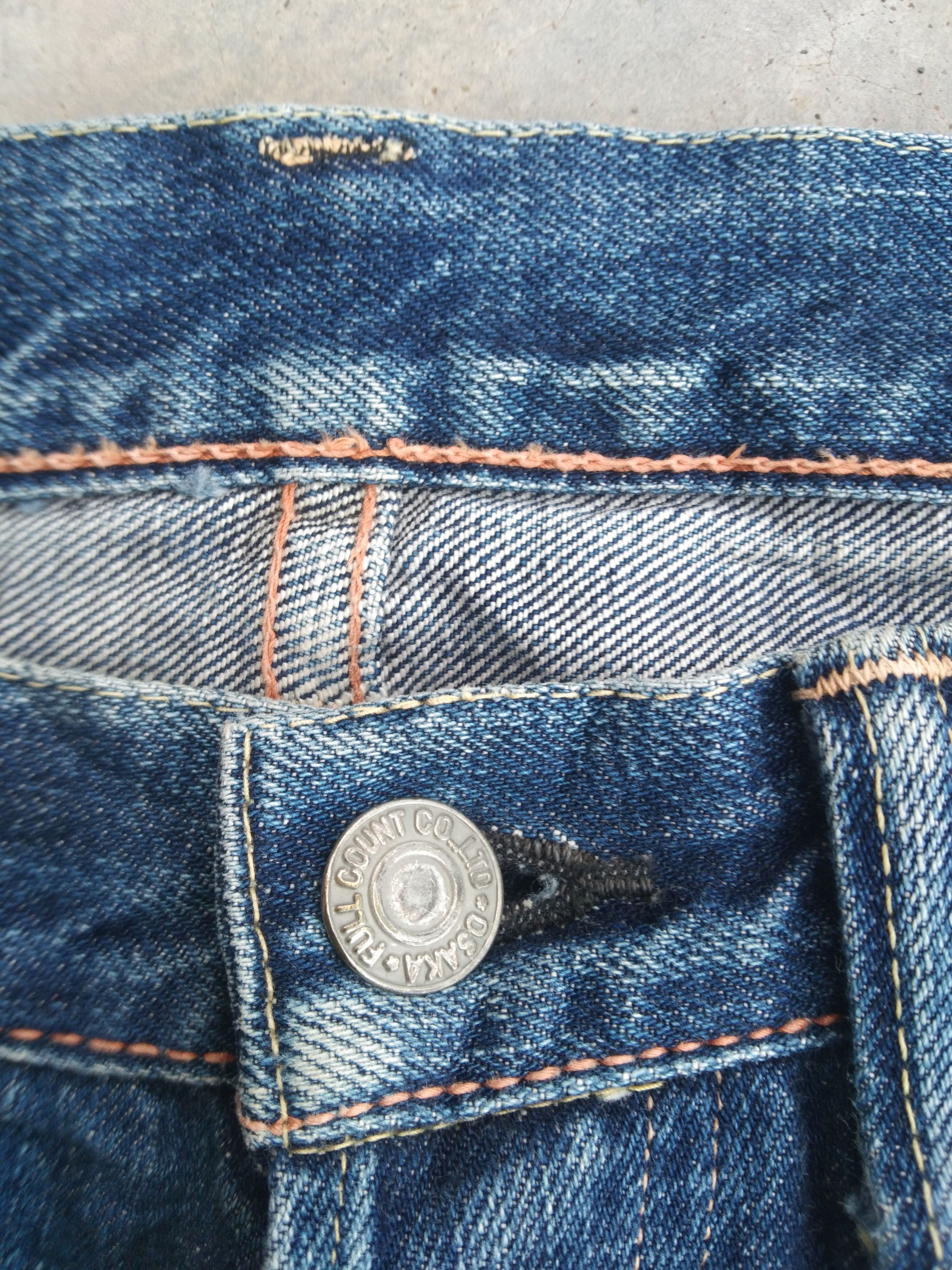 Full Count & Co. Vintage Full Count Selvedge Distressed Redline Jeans 29x31 Size US 29 - 10 Thumbnail