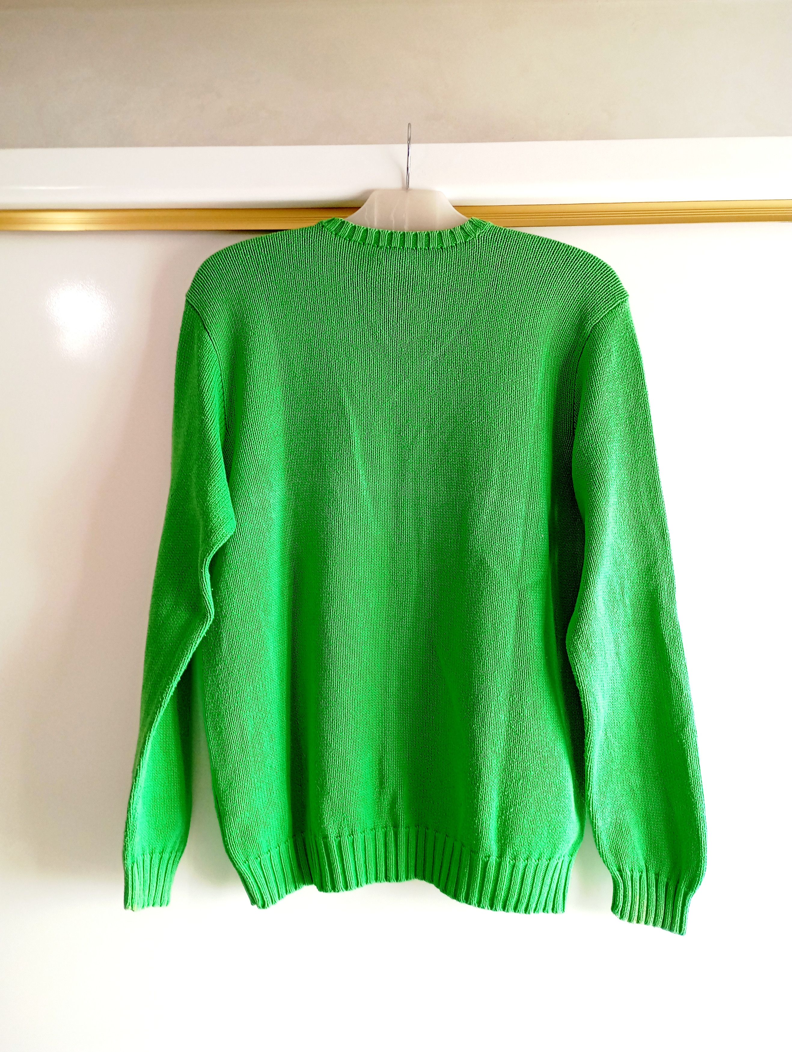 Polo Ralph Lauren Polo Ralph Lauren Green Cable Knit Sweater Oldmoney Size L Size US L / EU 52-54 / 3 - 7 Thumbnail