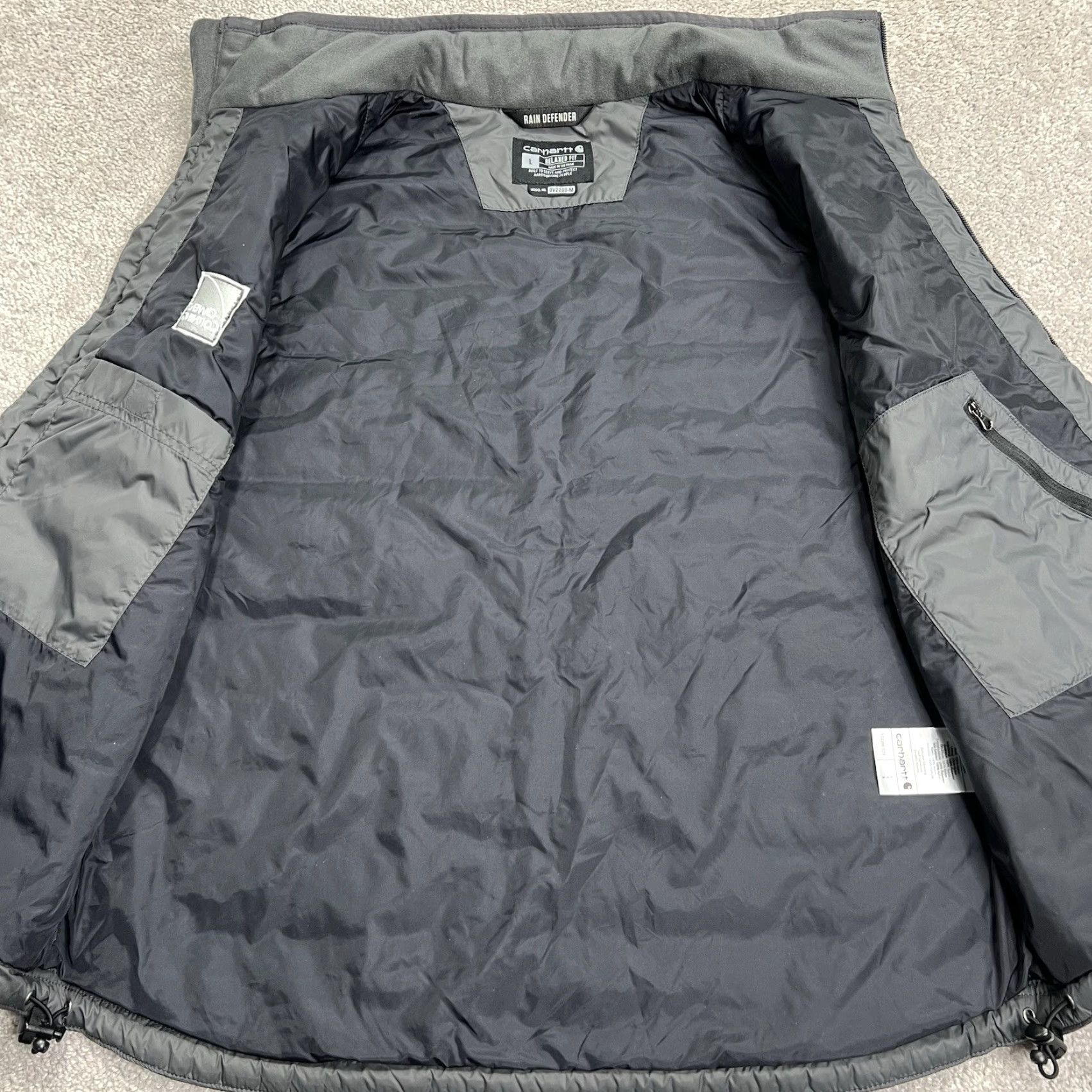 Carhartt Carhartt Puffer Vest Rain Defender Gray OV2286-M Relaxed Fit Embroidered Mens Large Size US L / EU 52-54 / 3 - 7 Thumbnail