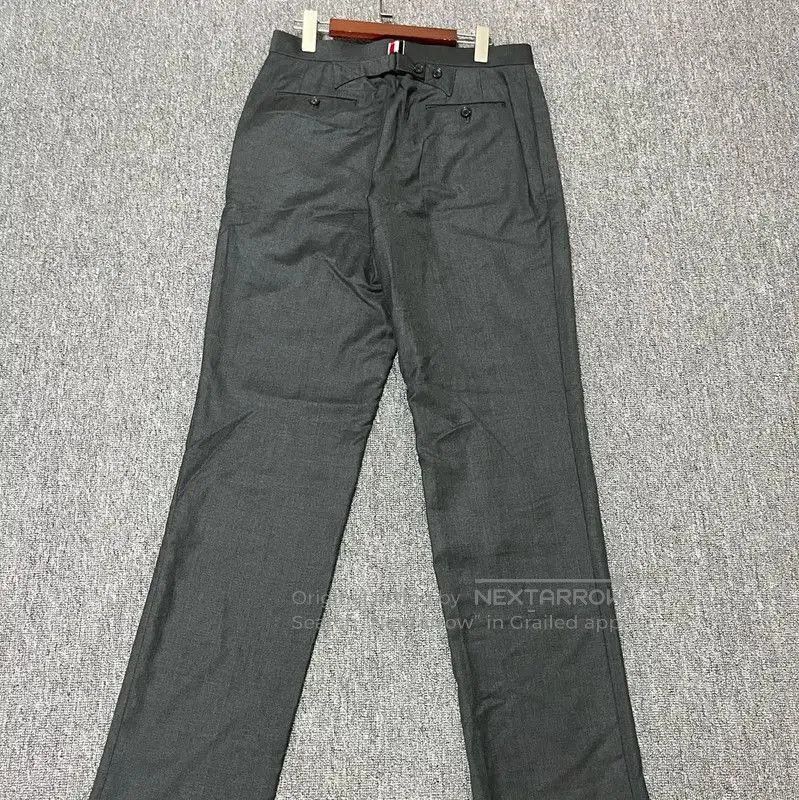 Thom Browne Thom Browne Gray Wool Casual Pants for Men . Size US 38 / EU 54 - 2 Thumbnail