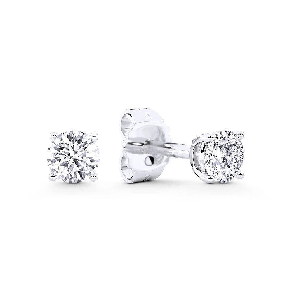 0.25ct Lab Grown Diamond Round Earrings in 14k White Gold