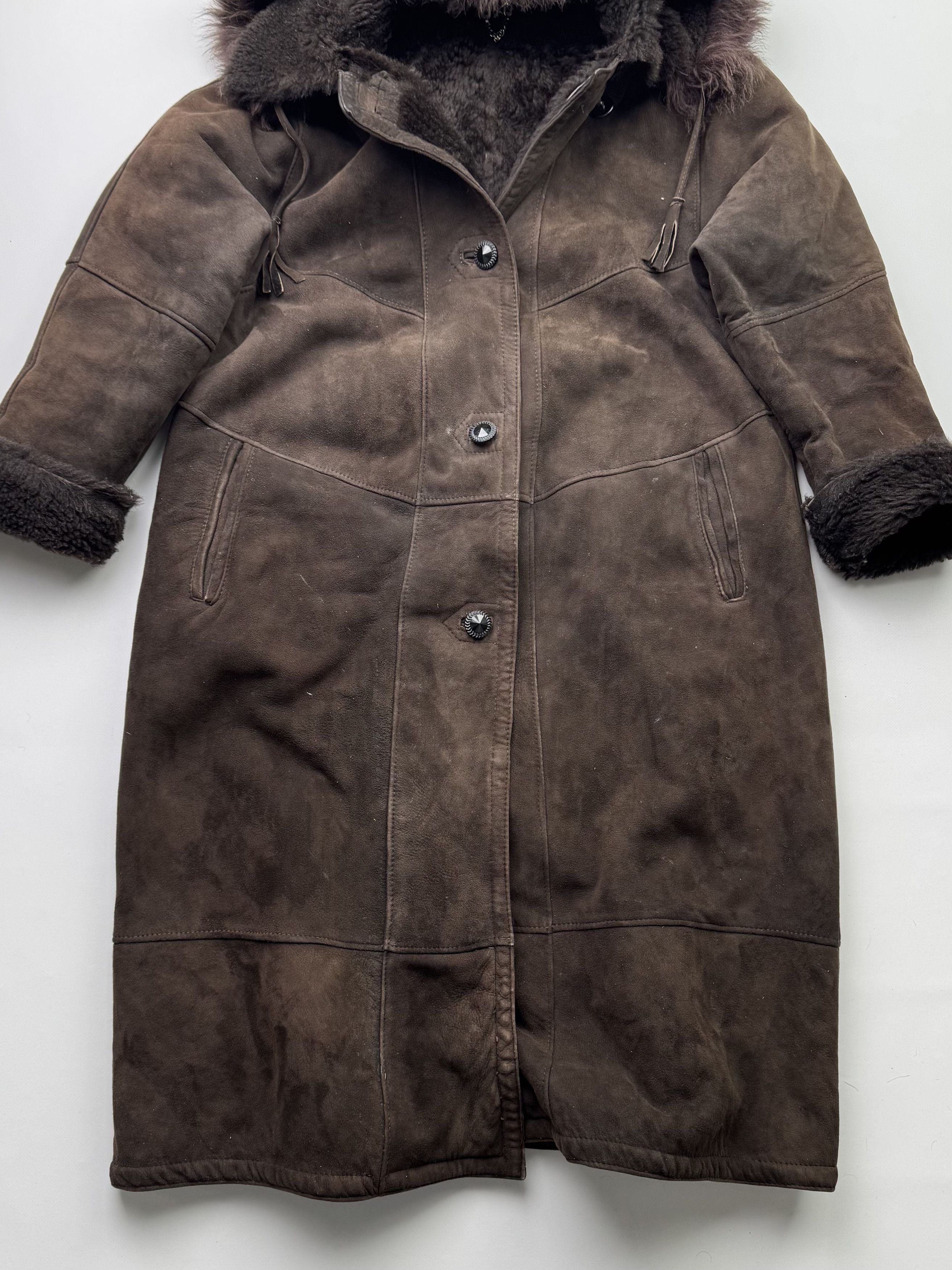Vintage Vintage Real Sheepskin Hooded Coat B524(V22)E2 Size M / US 6-8 / IT 42-44 - 3 Thumbnail