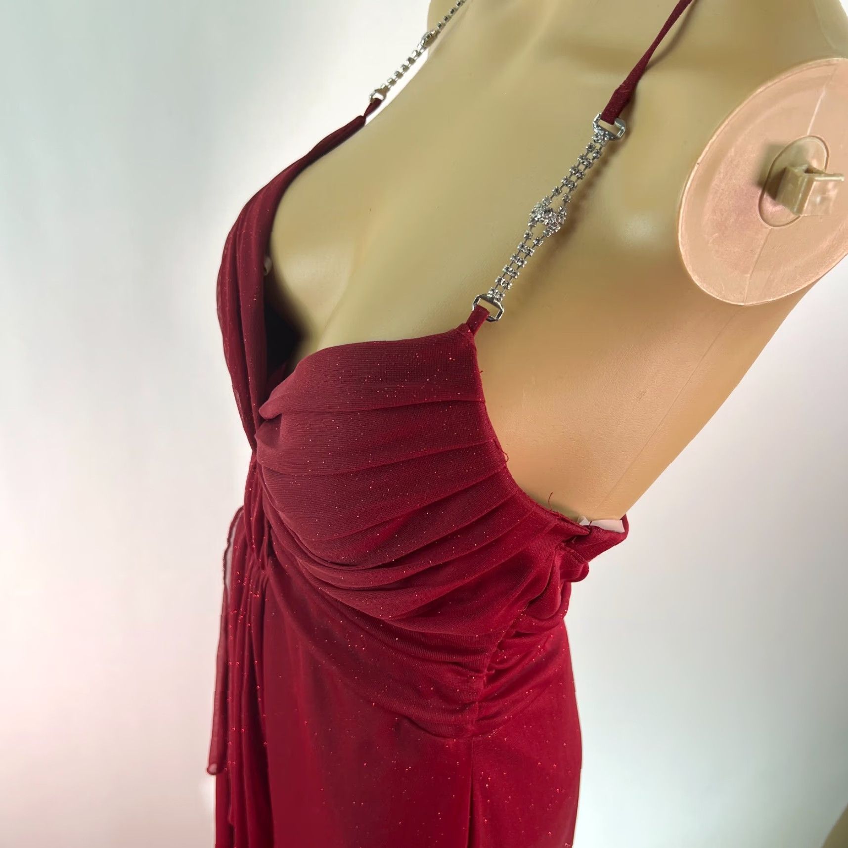 Vintage Speechless Womens Dress V-Neck Sleeveless Red Cocktail M Size M / US 6-8 / IT 42-44 - 4 Thumbnail