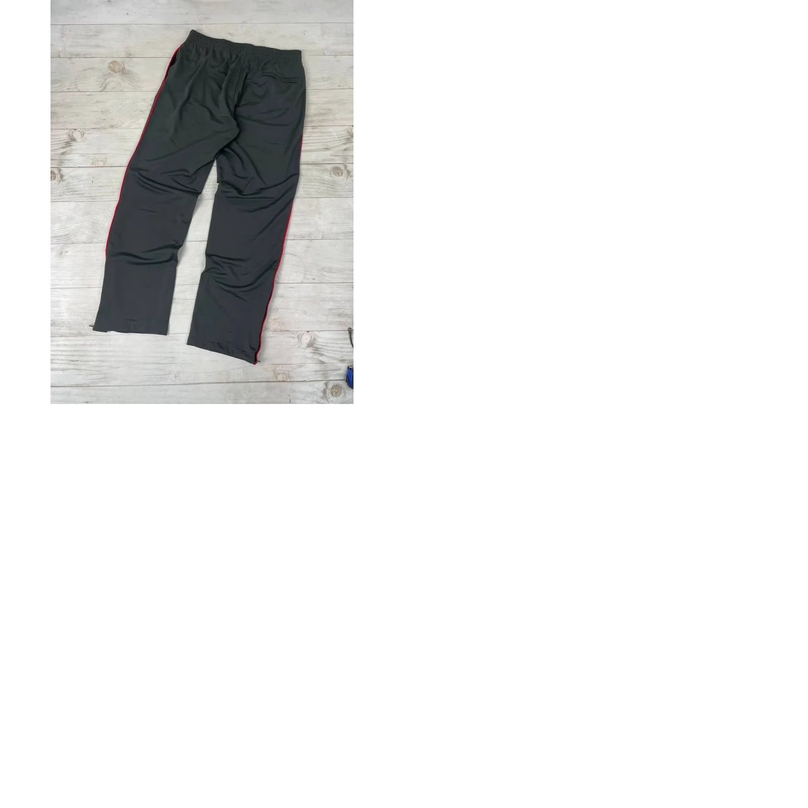 Nike VINTAGE Nike Tracksuit Jacket Jacket Pants Set XL Gray Red Men Size XL Track suit Size 46R - 12 Thumbnail
