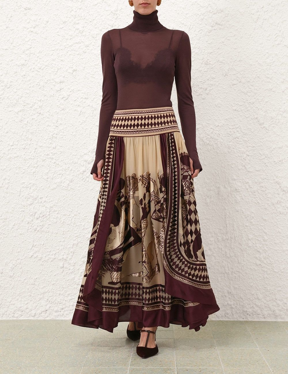 Zimmermann o1w1db10925 Illustration Otto Maxi Skirt in Multicolor Size 30" / US 8 / IT 44 - 2 Thumbnail