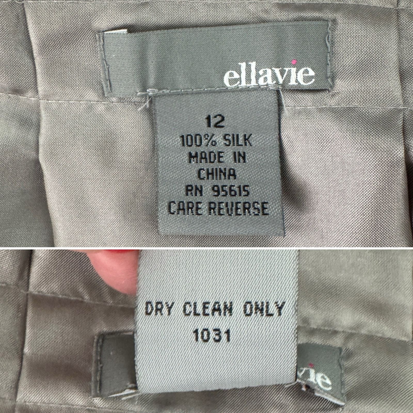 Vintage Y2K Ellavie silk geometric adjustable strap blouse size 12 Size XL / US 12-14 / IT 48-50 - 7 Thumbnail