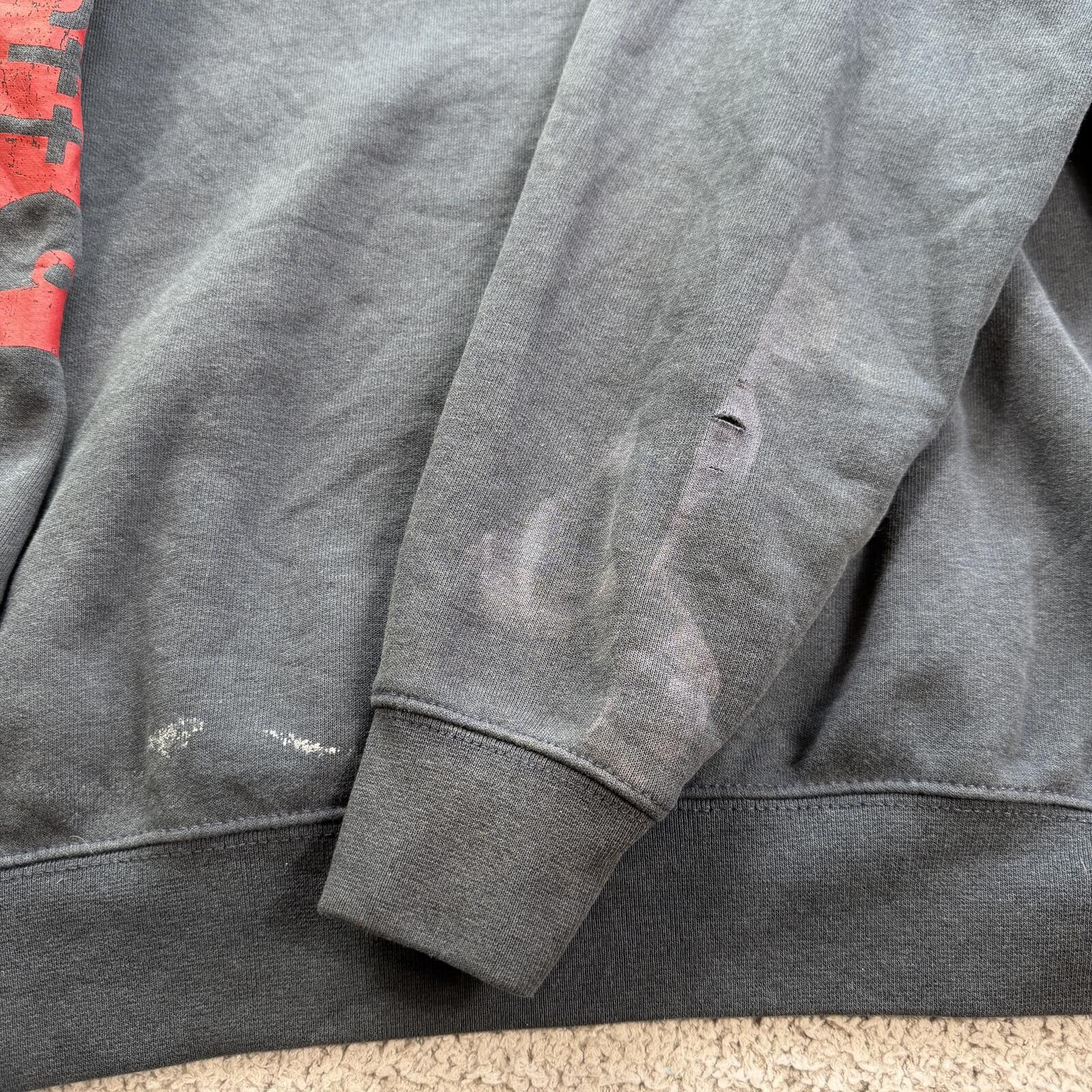 Carhartt Carhartt Faded Blue Hoodie Mens Distressed Workwear Grunge Size US L / EU 52-54 / 3 - 8 Thumbnail