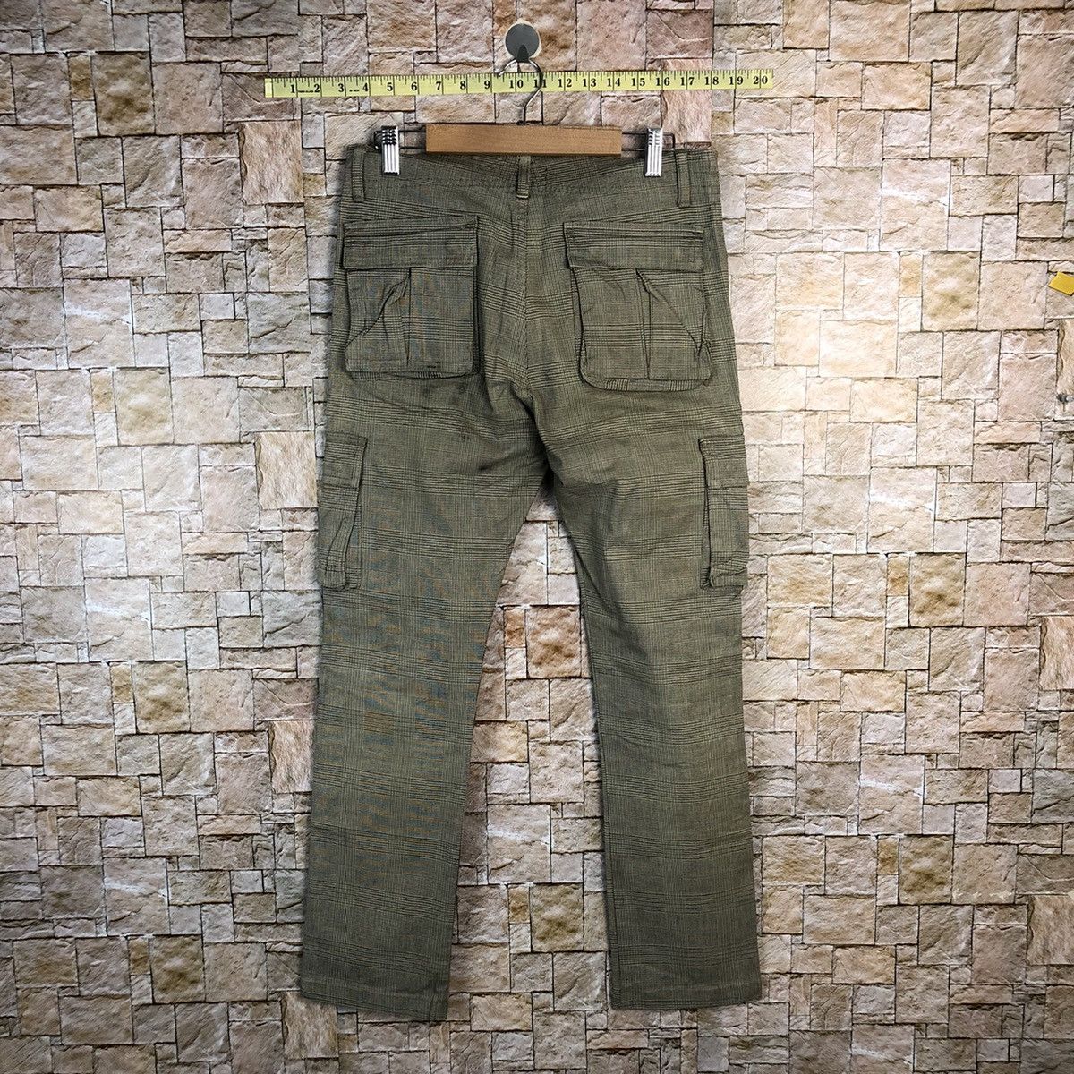 Beams Plus Beams Grey Checkred Cargo Multipocket Pants #A584 Size US 31 - 10 Thumbnail