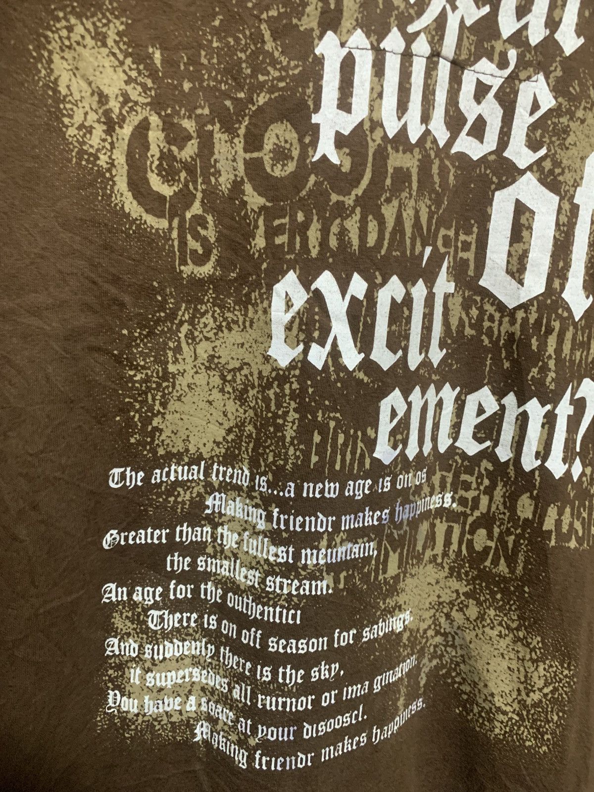 If Six Was Nine Japanese Poem LongSlevee Double Layer Raf Simons Style Tee Size US M / EU 48-50 / 2 - 12 Thumbnail