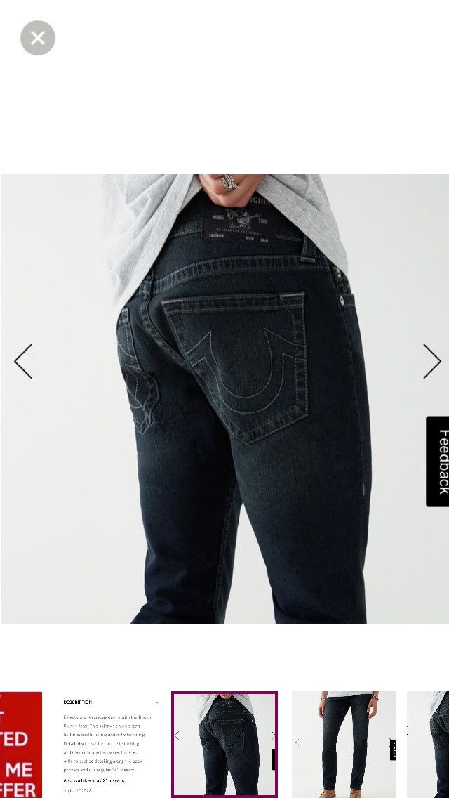 True Religion True Religion Rocco Relaxed Skinny Jeans 31 Size US 31 - 6 Thumbnail