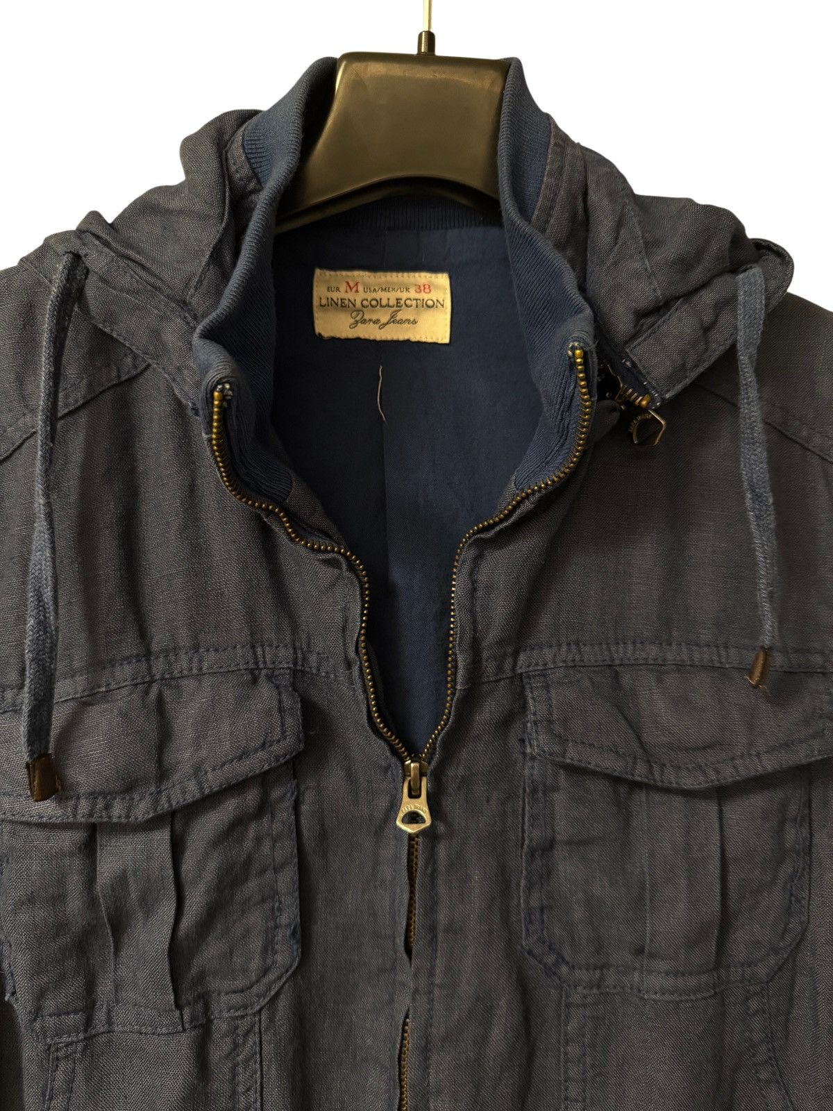 Zara ZARA 100% Linen Jacket w/ detachable hat Size US M / EU 48-50 / 2 - 4 Thumbnail