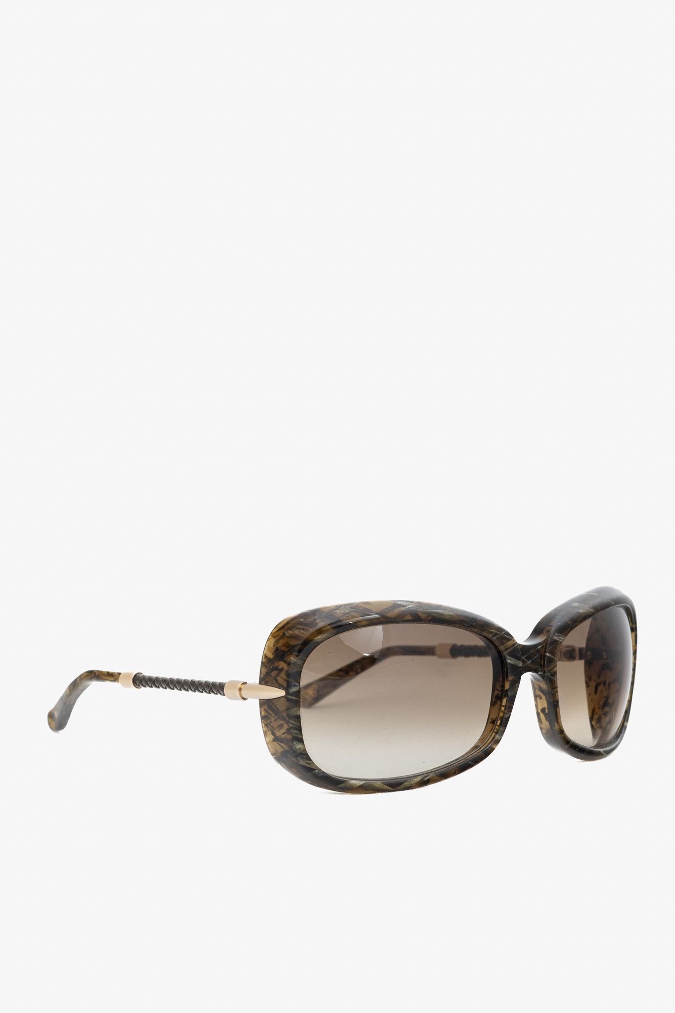 Bottega Veneta Bottega Veneta BV 92/S Braided-Leather Rectangle Sunglasses Size ONE SIZE - 1 Thumbnail