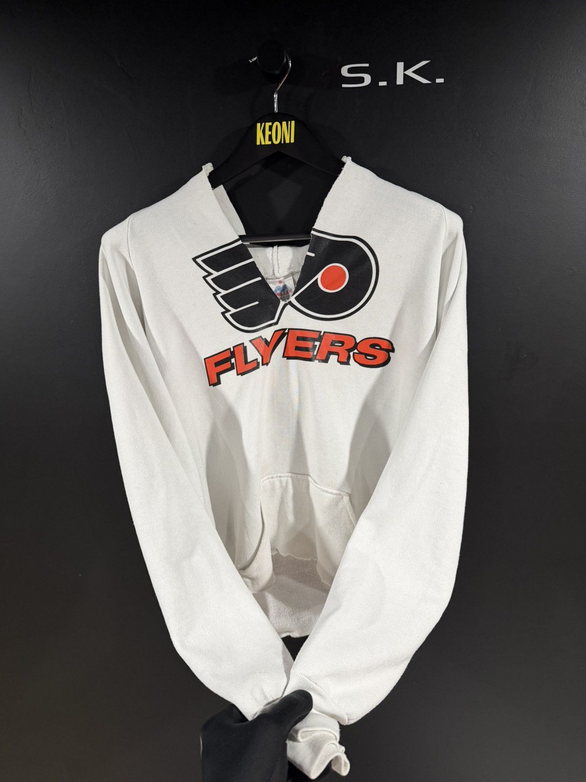 Vintage 1990s Vintage Philadelphia Flyers Cropped Grunge Hoodie XL Size US XL / EU 56 / 4 - 5 Thumbnail