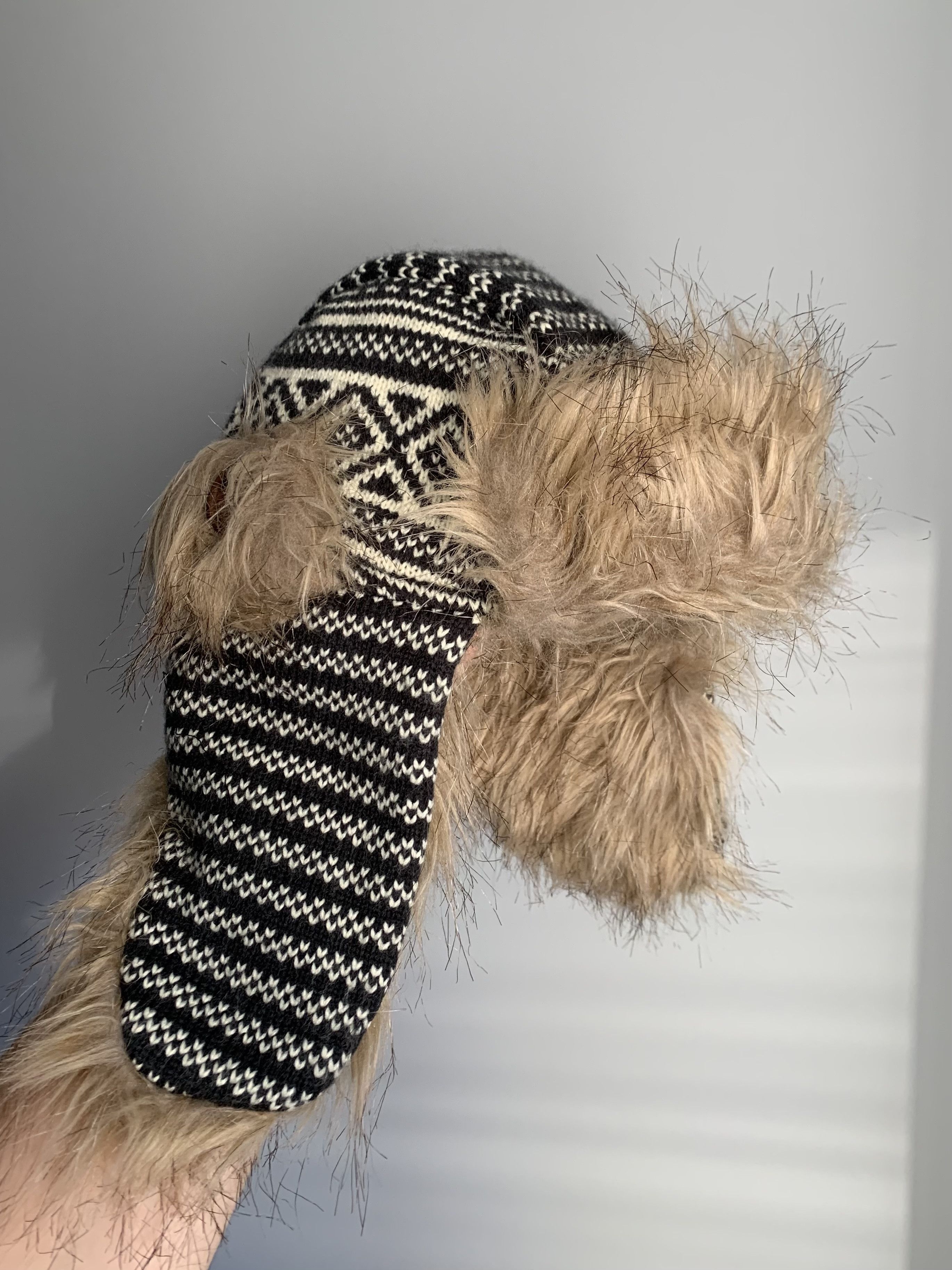 Japanese Brand Vintage Y2K USHANKA Mohair Fuzzy 90’s Winter Hat Asap Size ONE SIZE - 1 Thumbnail