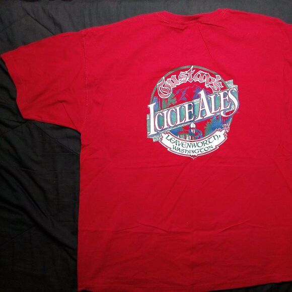 Vintage Vintage Gustav's Icicle Ales Leavenworth Washington T-Shirt Size US XL / EU 56 / 4 - 7 Thumbnail