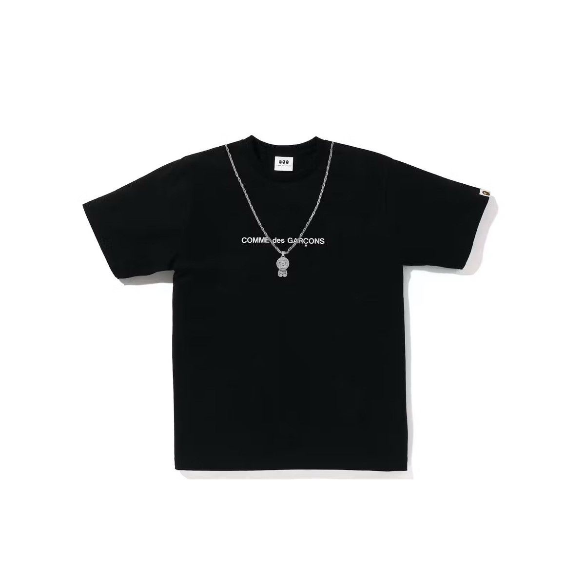 image of Bape X Comme Des Garcon Osaka Baby Milo Chain 2 Tee in Black, Men's (Size Medium)