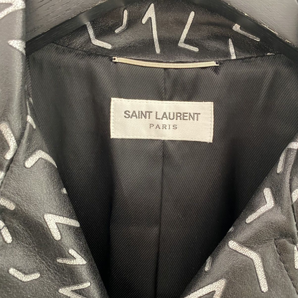 Saint Laurent Paris Saint Laurent Printed Leather Jacket Size US M / EU 48-50 / 2 - 4 Thumbnail