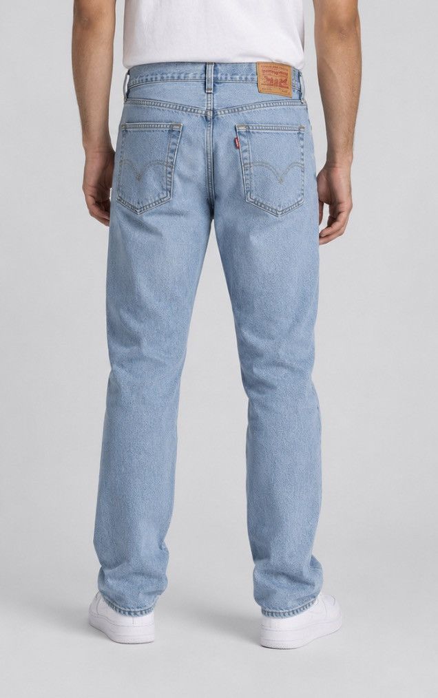 Levi's Levis 505 Regular Fit Jeans Mens 34x34 Blue Denim Straight Size US 33 - 2 Thumbnail