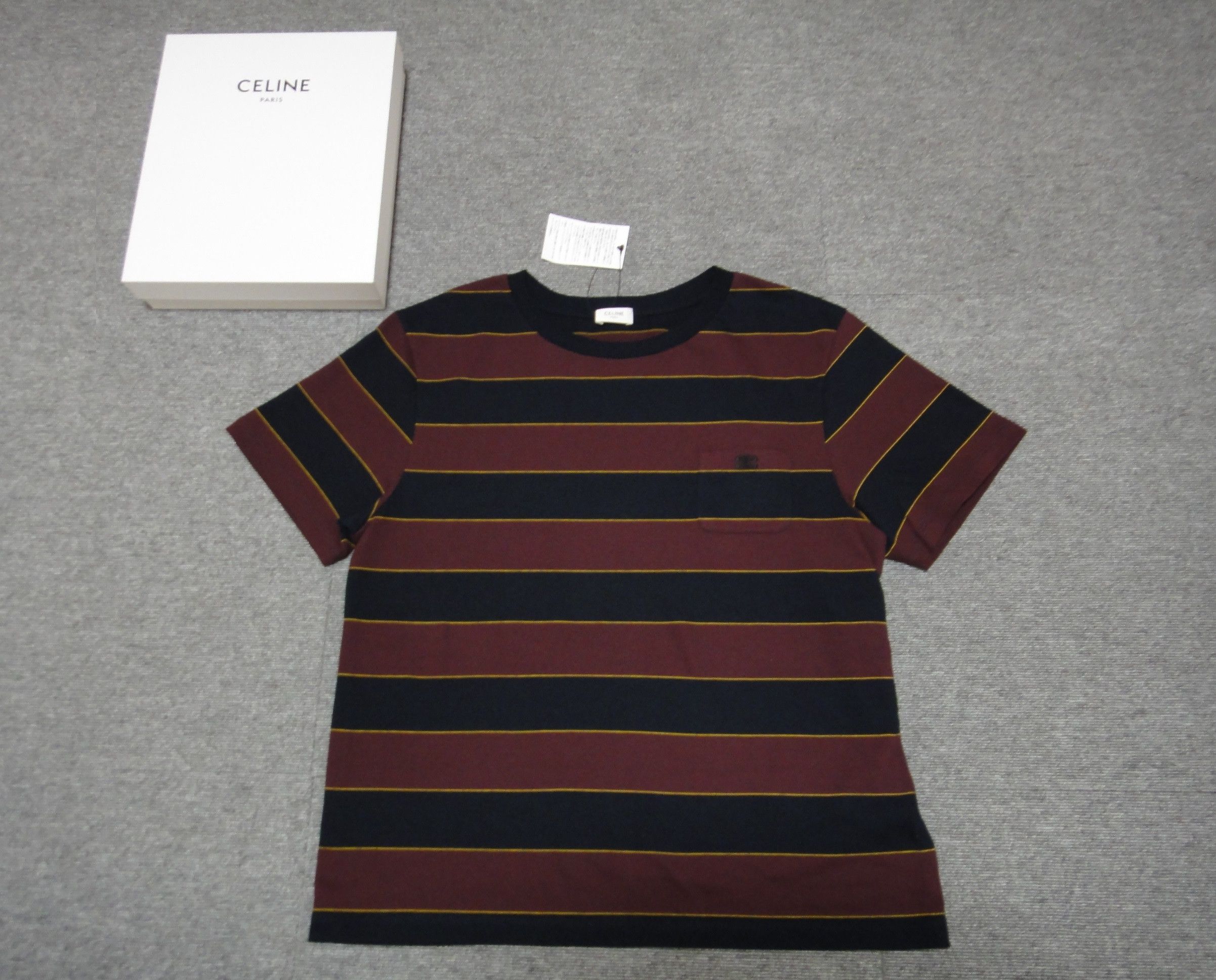 Celine Celine new border stripe T-shirt Unisex Size US L / EU 52-54 / 3 - 4 Thumbnail