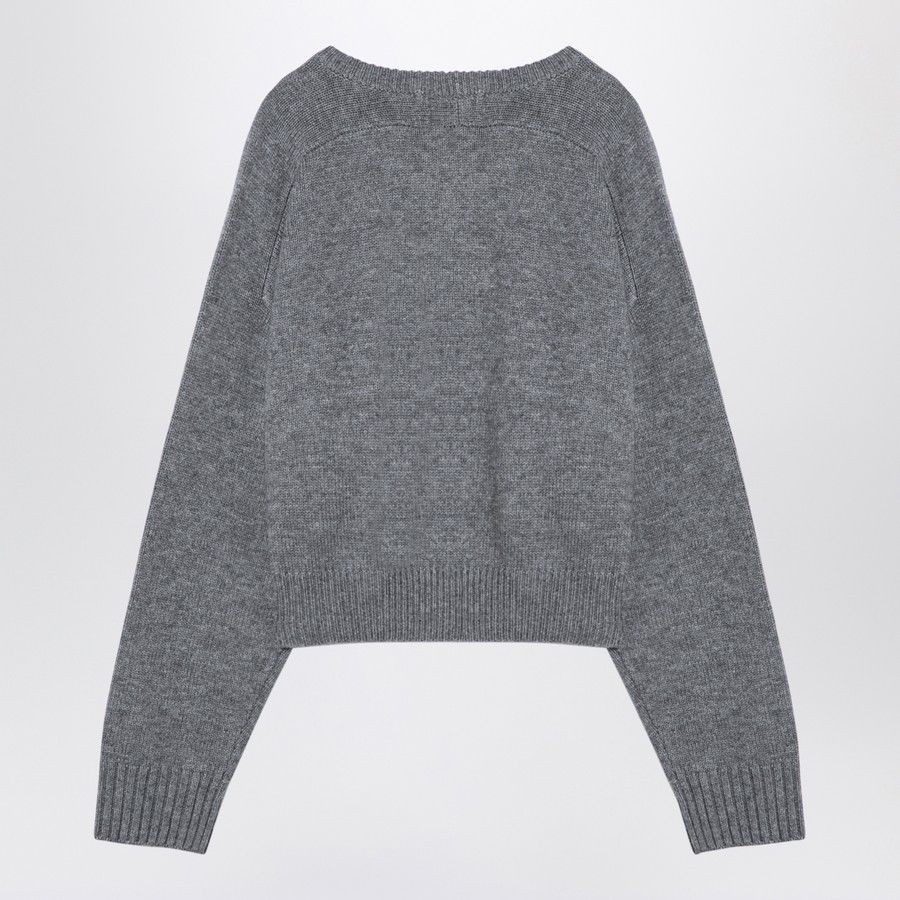 Loulou de Saison o1d2blof0824 Wool Cashmere Sweater in Grey Size S / US 4 / IT 40 - 2 Thumbnail