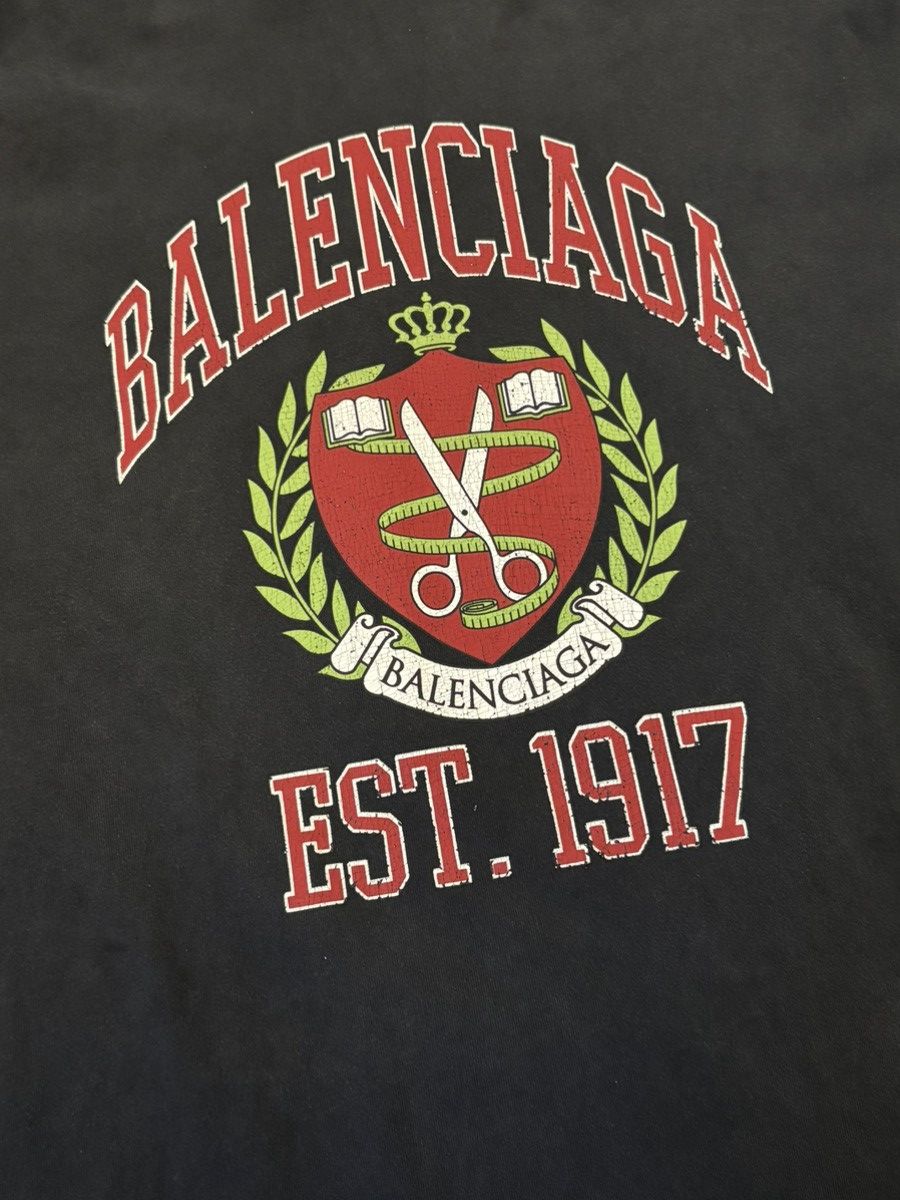 Balenciaga Balenciaga College Print Pullover Hoodie Size US L / EU 52-54 / 3 - 2 Thumbnail