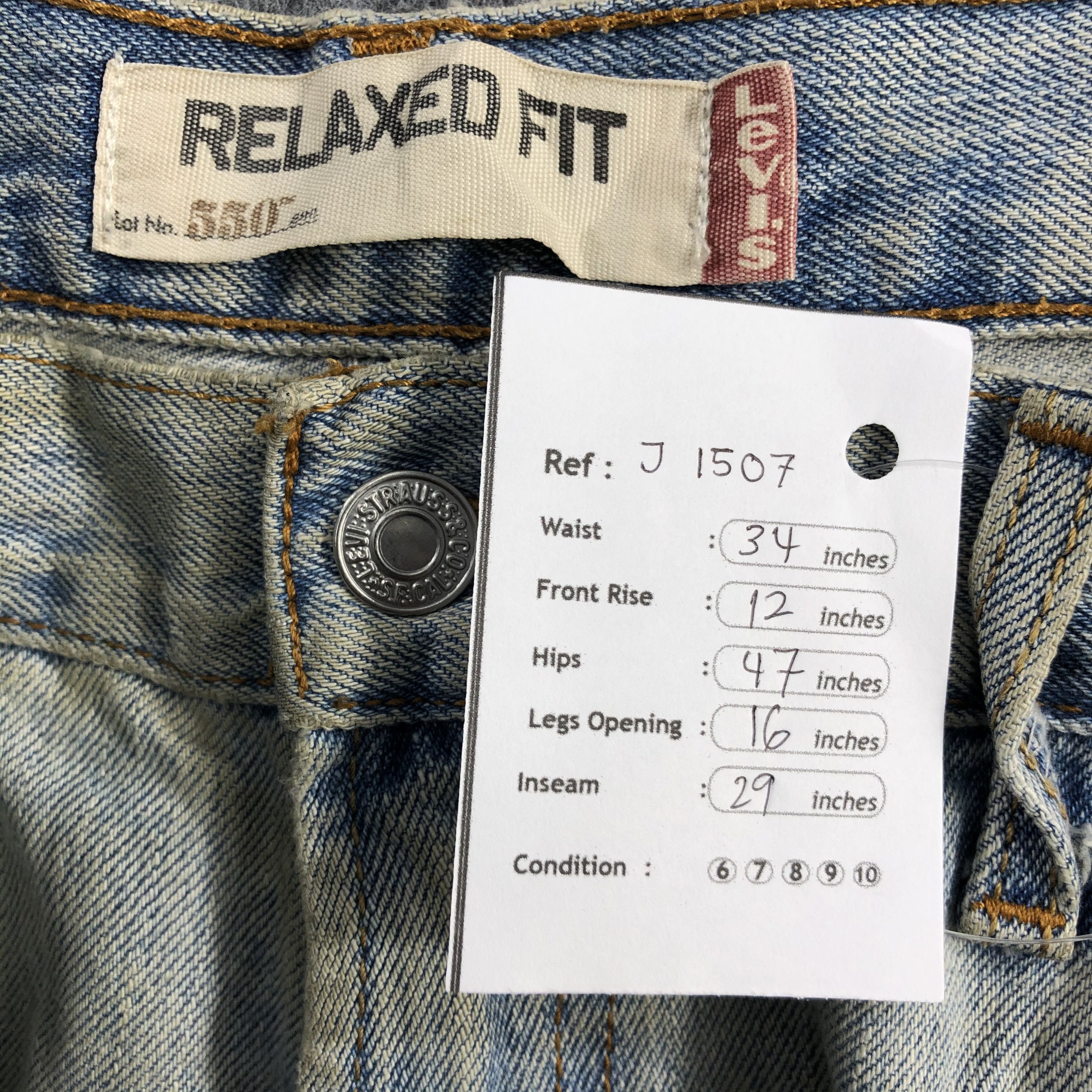 Levi's Vintage Light Wash Levis 550 Jeans-J1507 Size US 34 / EU 50 - 11 Thumbnail