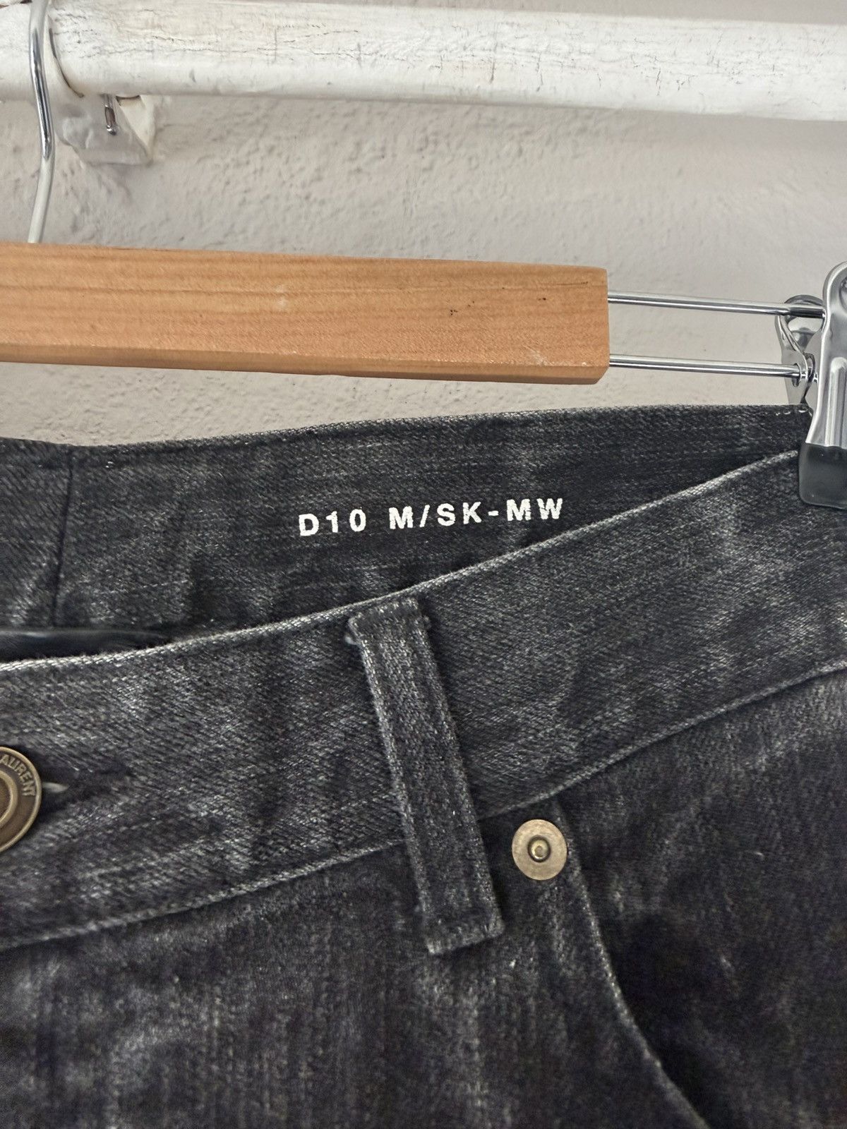 Saint Laurent Paris Black Denim Jeans with Bleached Finish Size US 32 / EU 48 - 5 Thumbnail