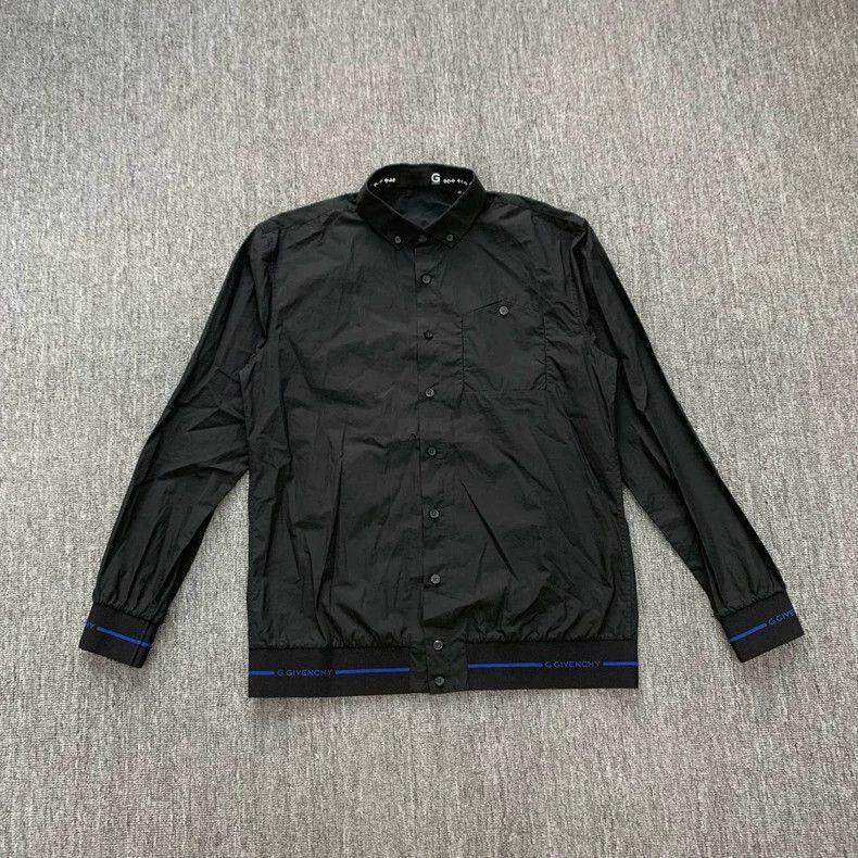 Givenchy Givenchy Black Logo Hem Shirt Jacket Size US XL / EU 56 / 4 - 1 Thumbnail