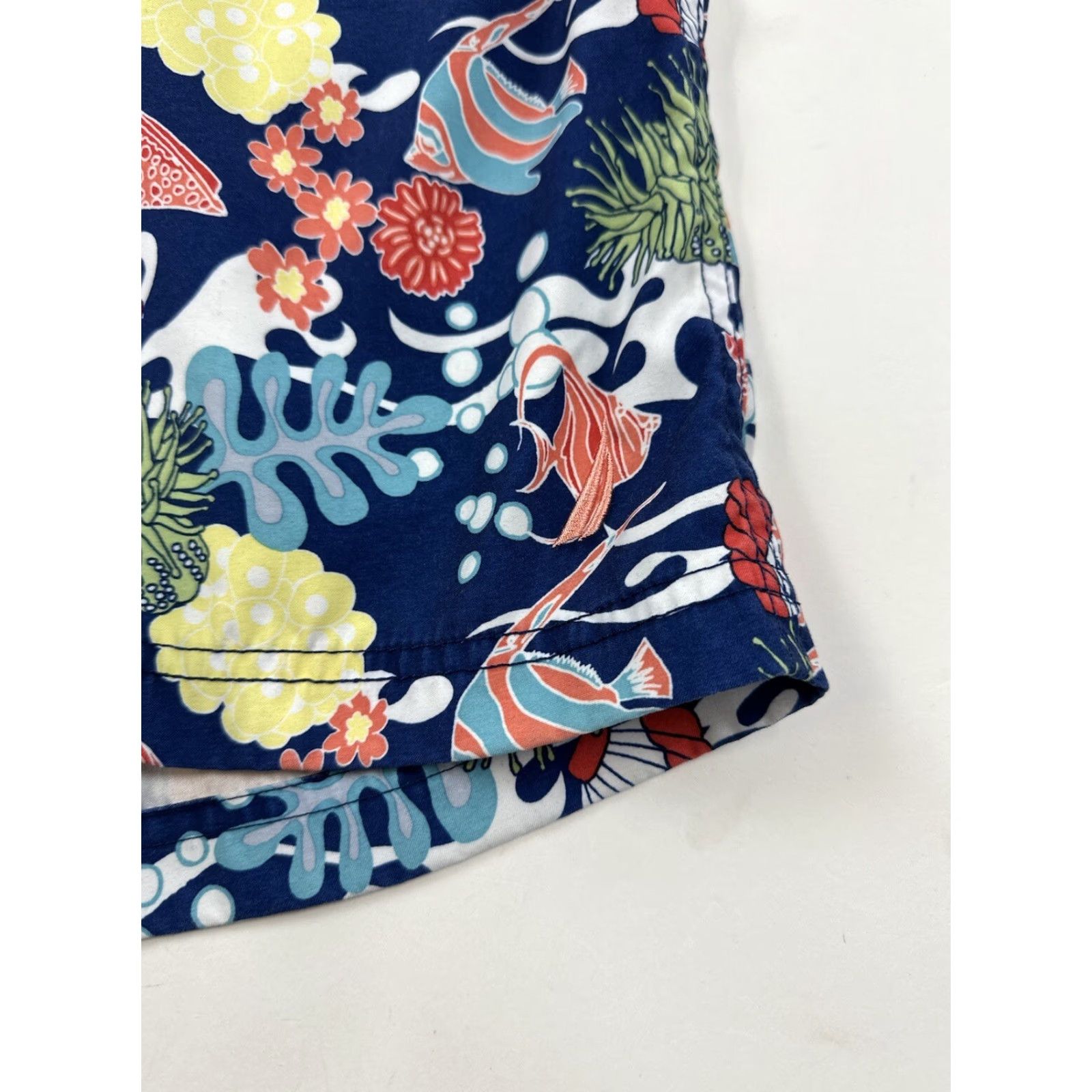 Nautica Nautica Board Shorts Men L Ocean Swim Trunks Coral Fish Urchin Multicolor 90s Beach Pattern Floral Lifeguard Surfing Recreational Bottom Mens Size US 33 - 3 Thumbnail