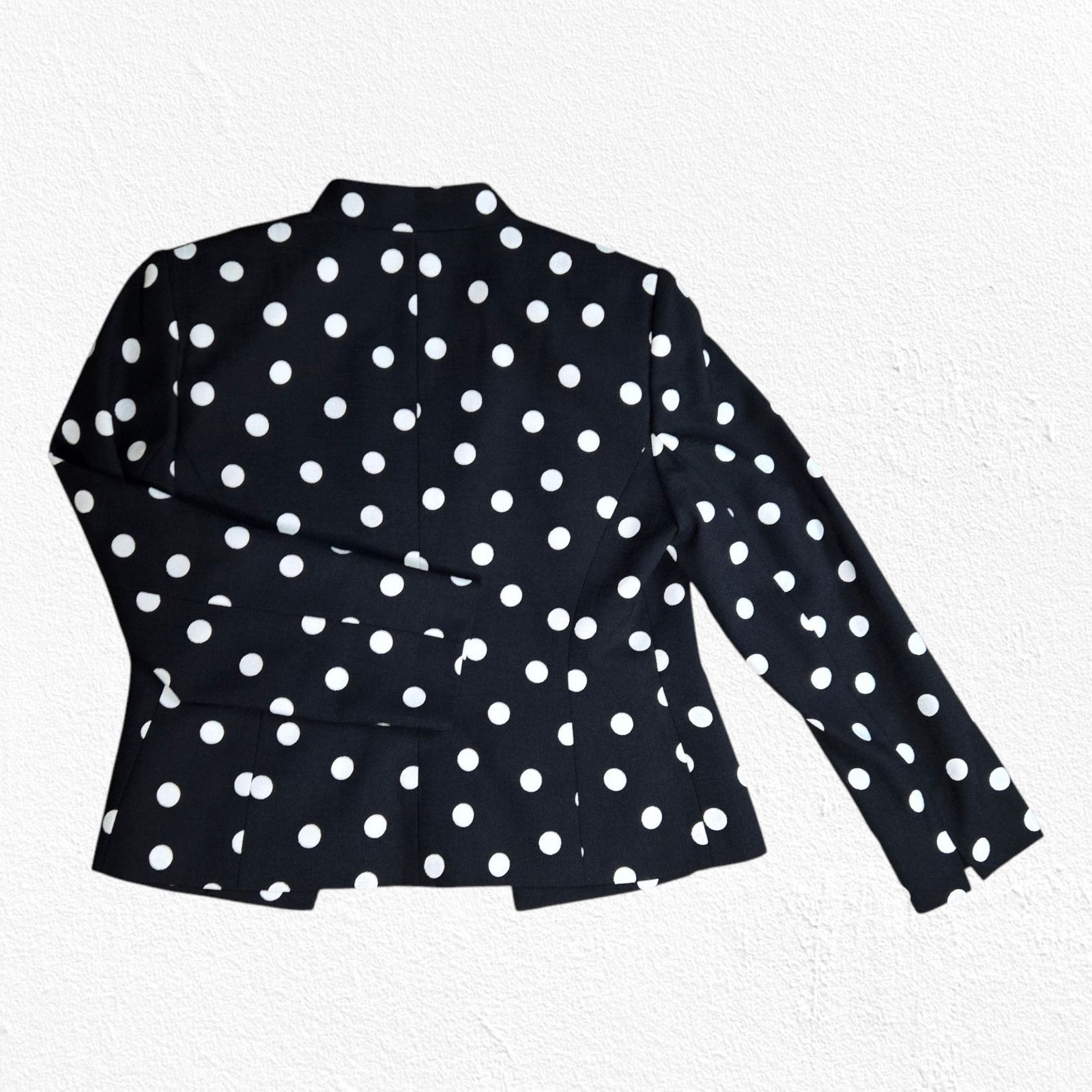 Vintage Vintage Black White Polka Dot Retro Blazer Size 6P Size M / US 6-8 / IT 42-44 - 6 Thumbnail