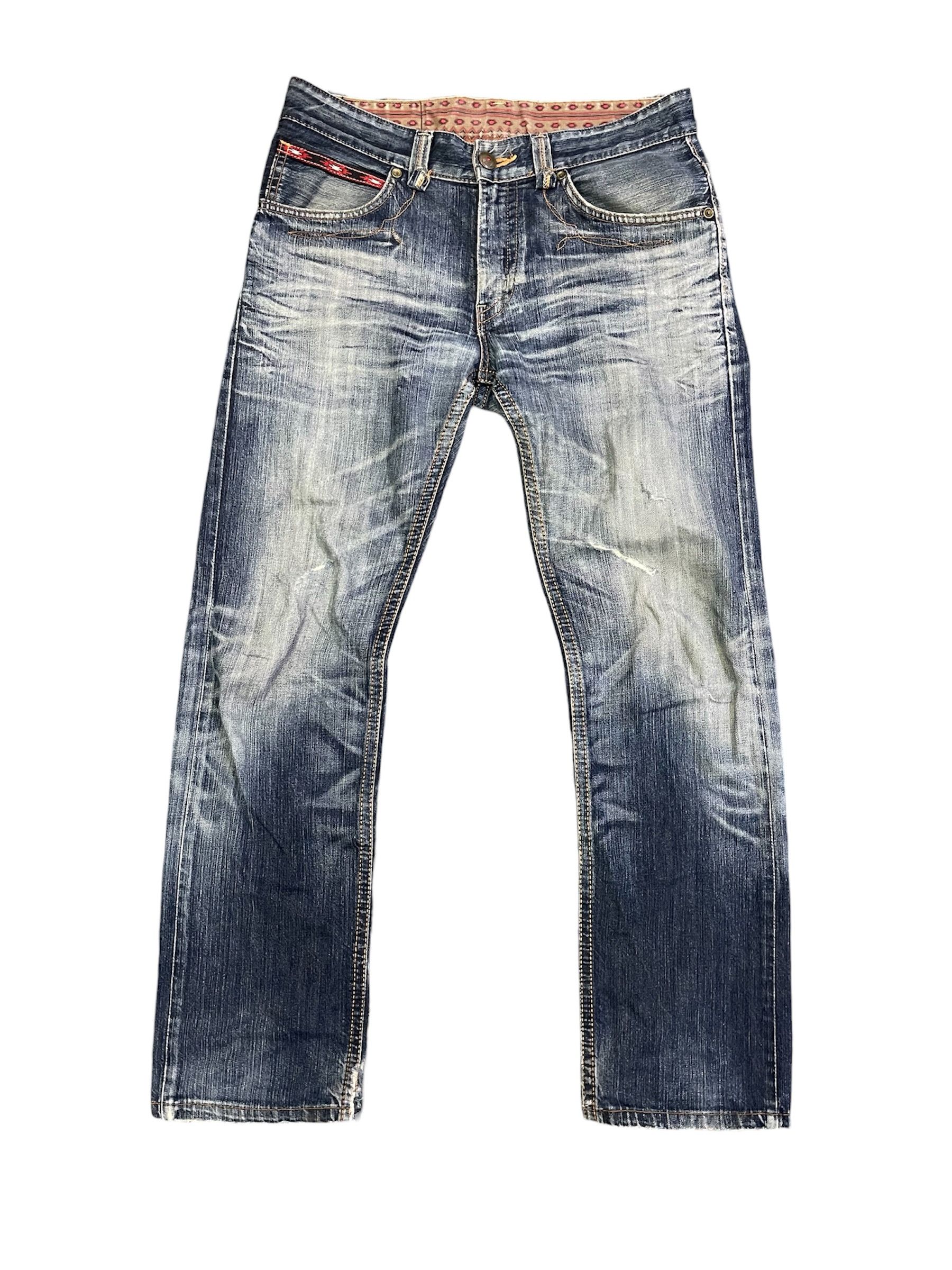 Edwin Edwin 423XVS Distressed Style Aztec Slim Straight / Tappered Size US 35 - 2 Thumbnail