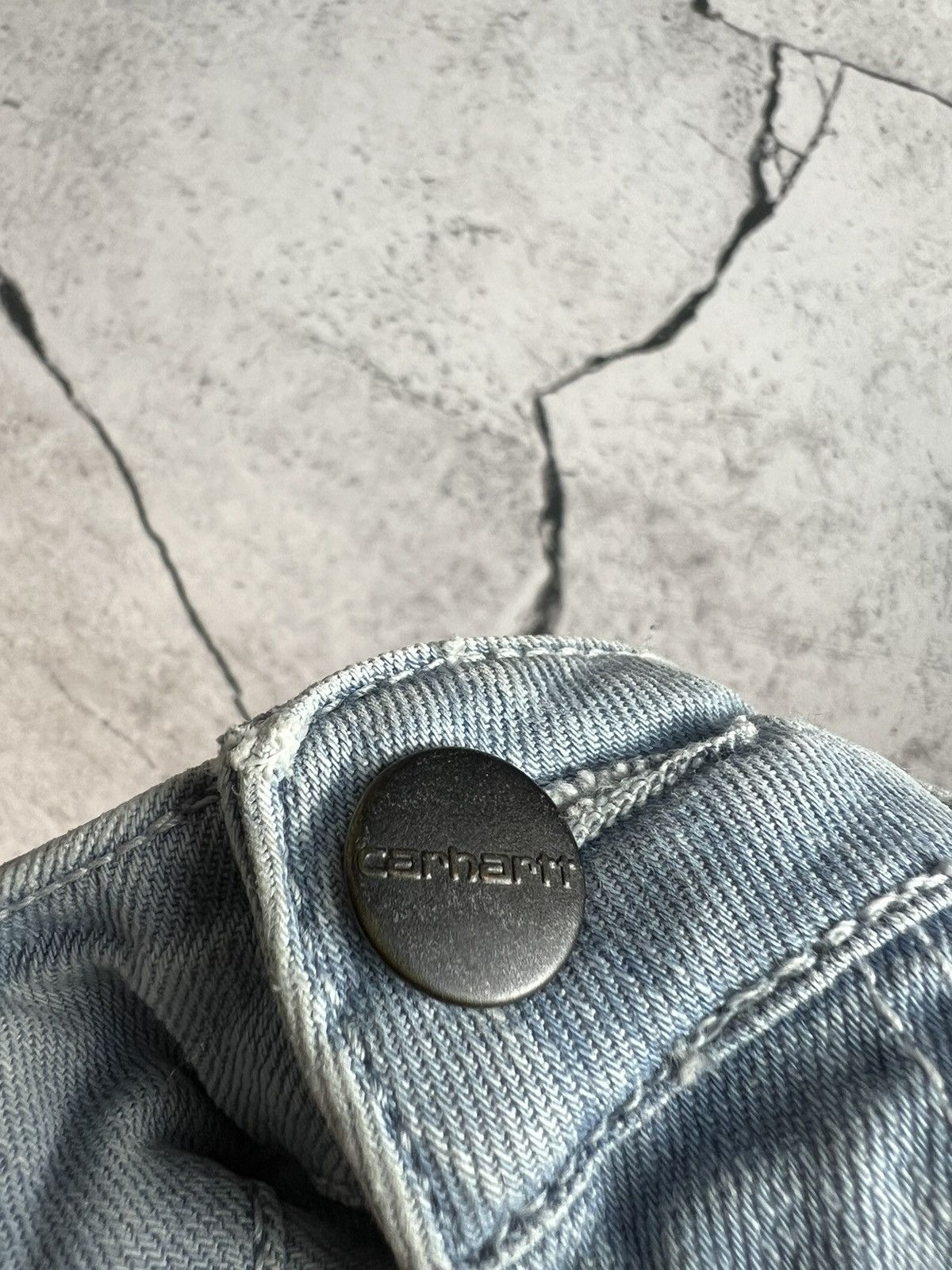 Carhartt Vintage Carhartt x Fulton pant Light Blue Work Denim Jeans Size US 31 - 5 Thumbnail