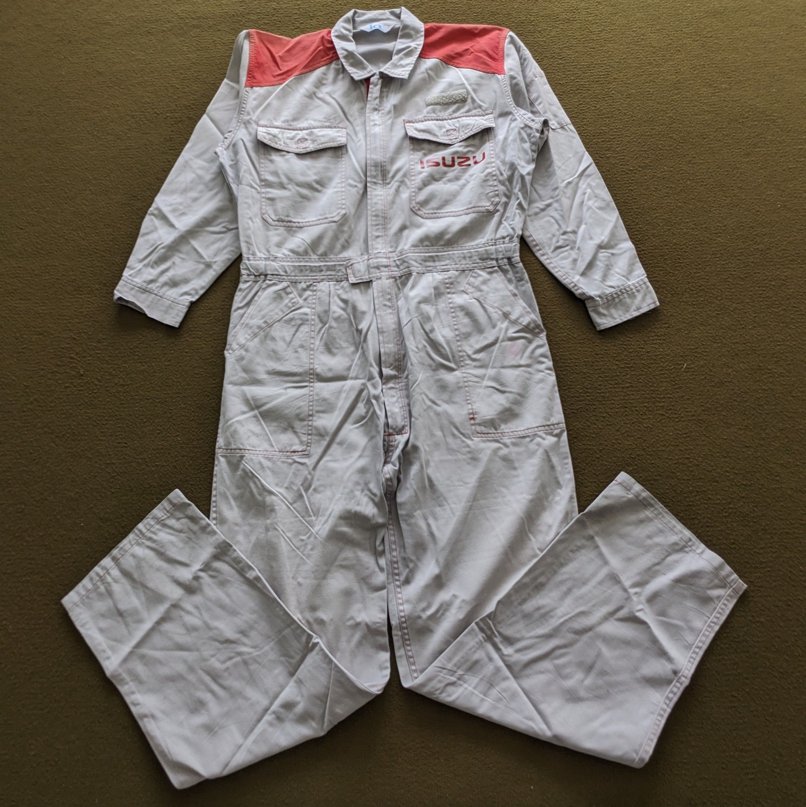 Vintage Vintage ISUZU Motorsports Racing Coverall Workwear Jacket Size US L / EU 52-54 / 3 - 3 Thumbnail