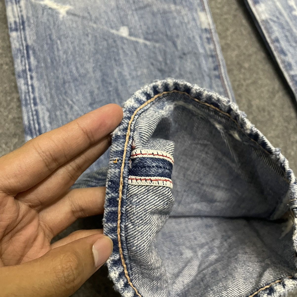 Hysteric Glamour × If Six Was Nine × Japanese Brand Vintage RNA Selvedge Paint Splattered Distressed Jeans Size US 31 - 4 Thumbnail