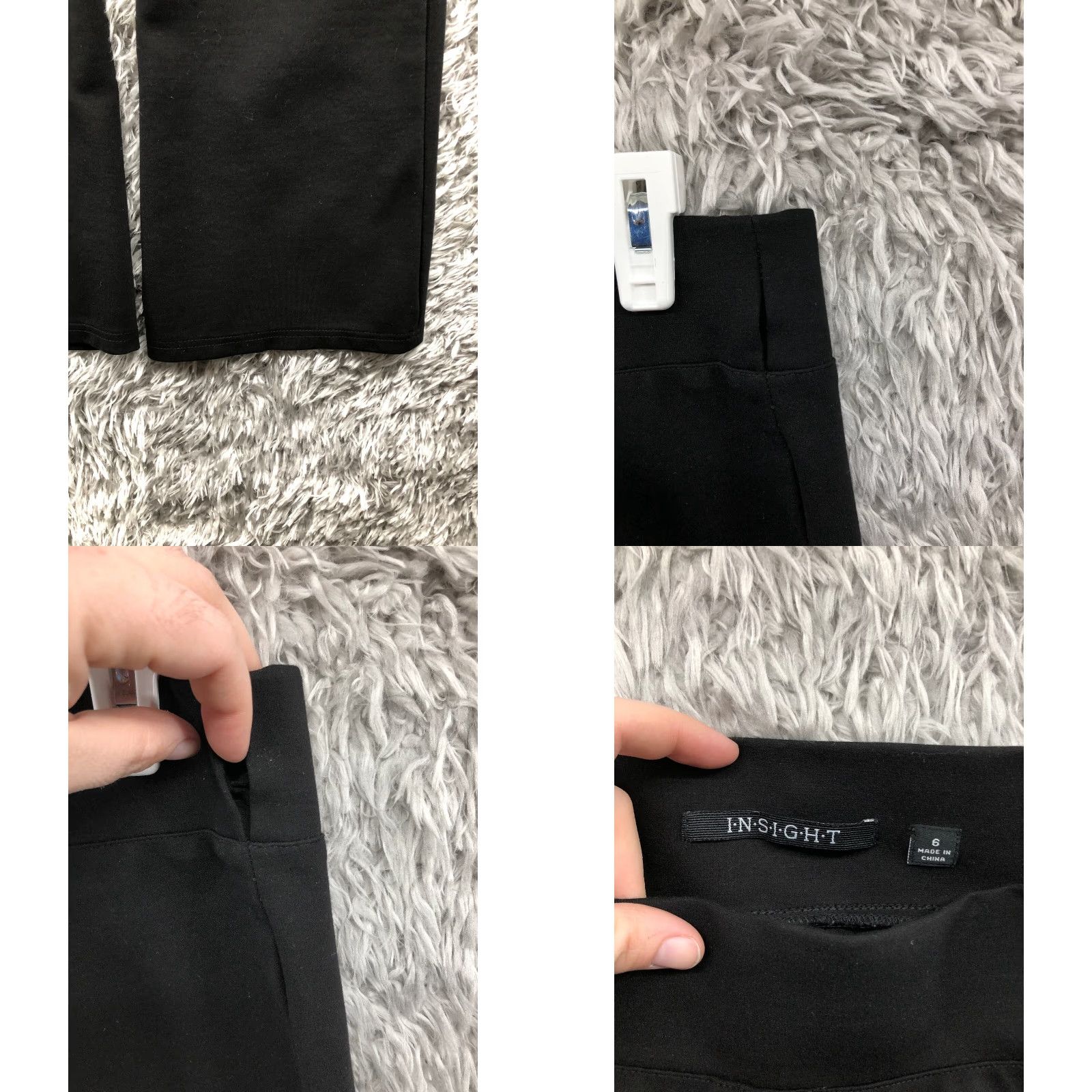 Insight Insight Pull On Rayon Pants Womens Size 6 Black Mid Rise Flare Size 28" / US 6 / IT 42 - 8 Thumbnail