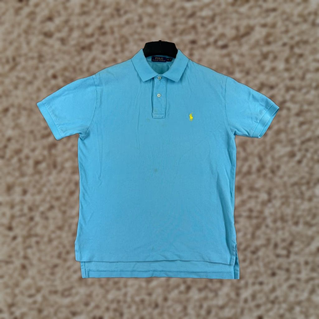 Ralph Lauren VINTAGE Ralph Lauren Polo Shirt Adult Medium Blue Pony Golf Cotton Knit READ Size US M / EU 48-50 / 2 - 1 Thumbnail