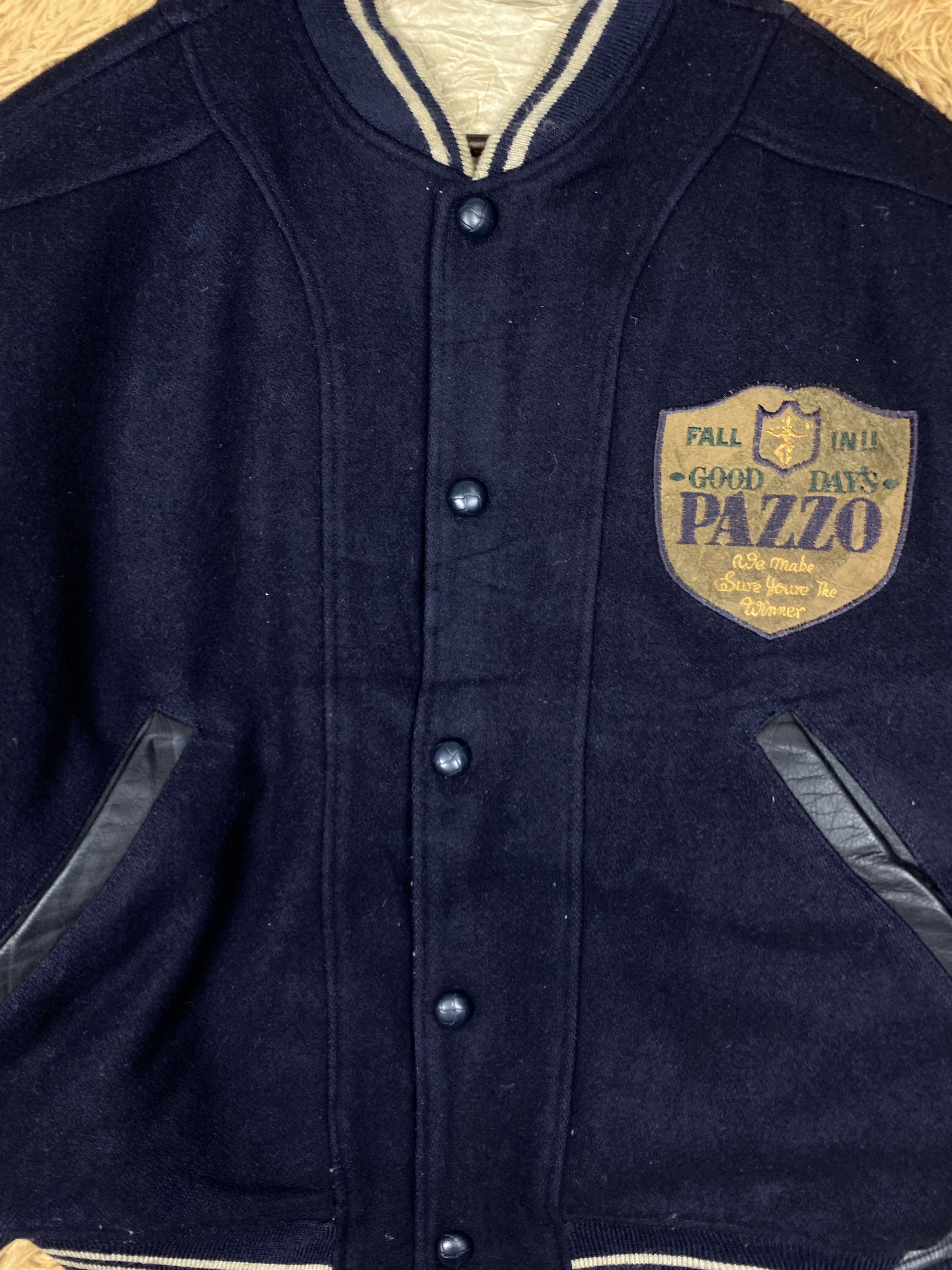 Vintage Vintage Pazzo Club Leather Sleeve Varsity Jacket DJ297 Size US M / EU 48-50 / 2 - 4 Thumbnail