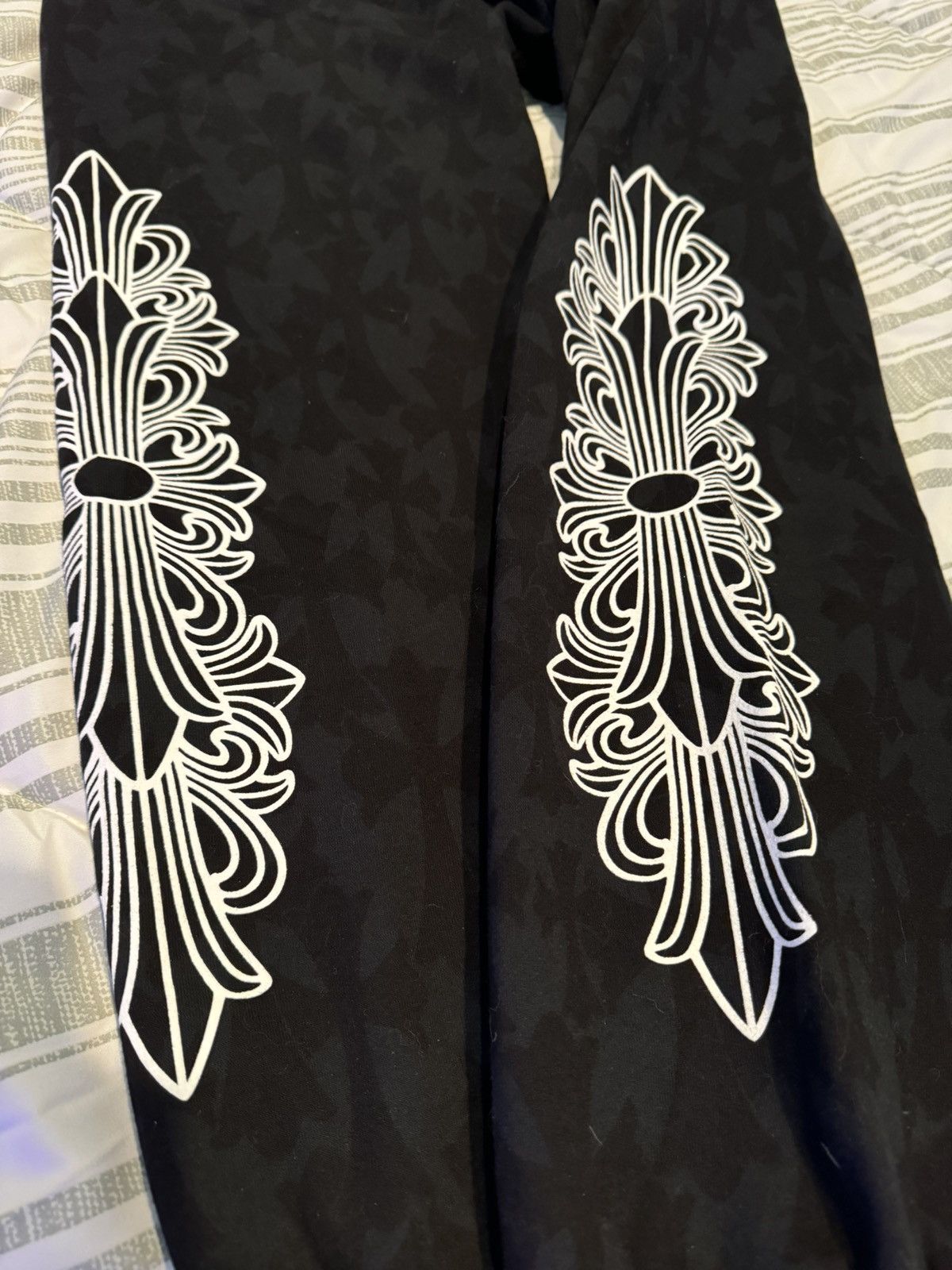 Chrome Hearts Chrome Hearts Cemetery Sweatpants - Medium Black w Horseshoe Size US 32 / EU 48 - 2 Thumbnail