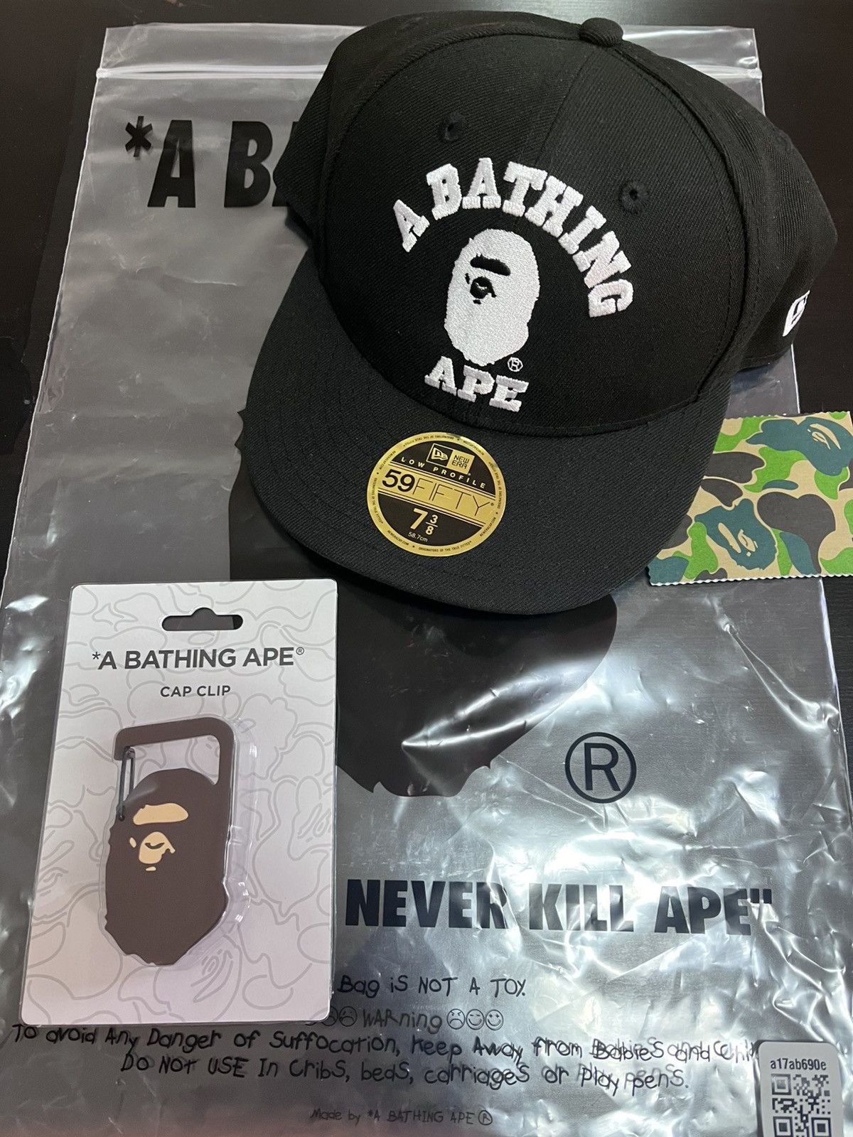 Bape Bape X New Era Low Profile Fitted Cap Hat Medium 7 3/8 Size ONE SIZE - 2 Thumbnail
