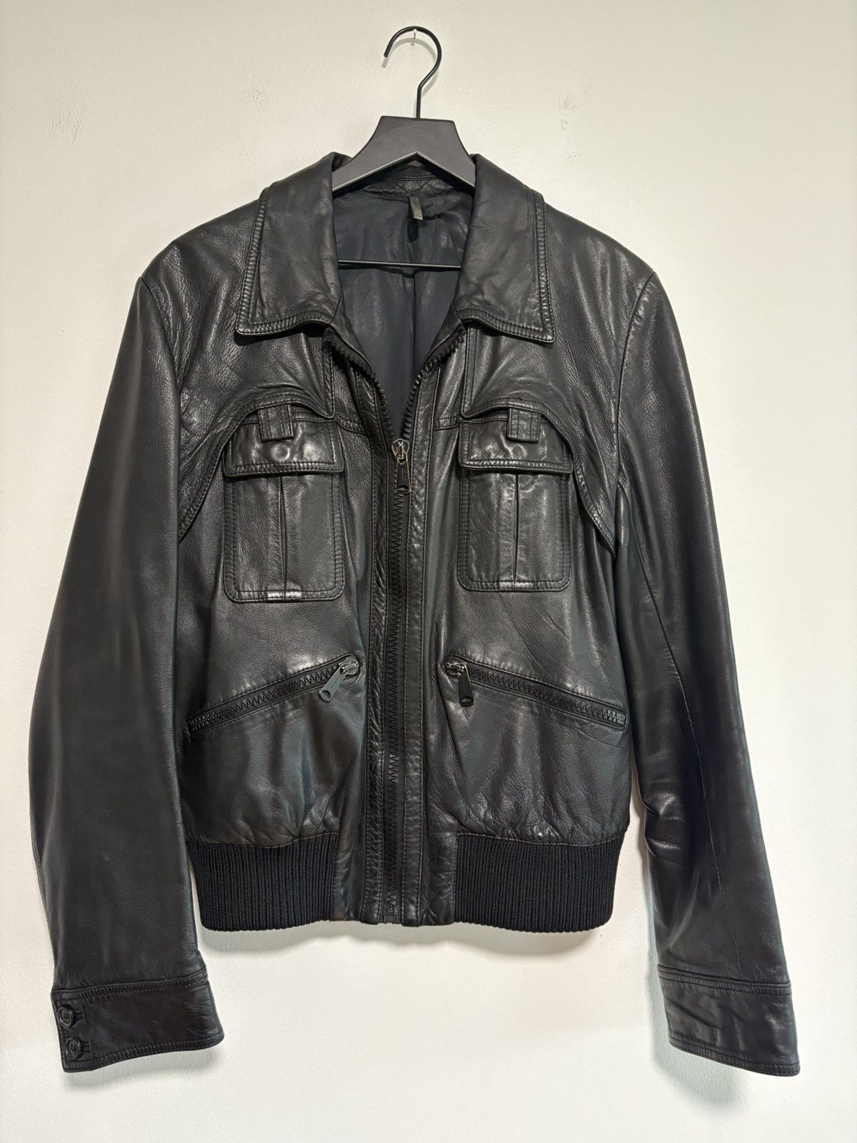 Dior × Hedi Slimane Dior Homme 07ss Runway Leather Jacket EU 48