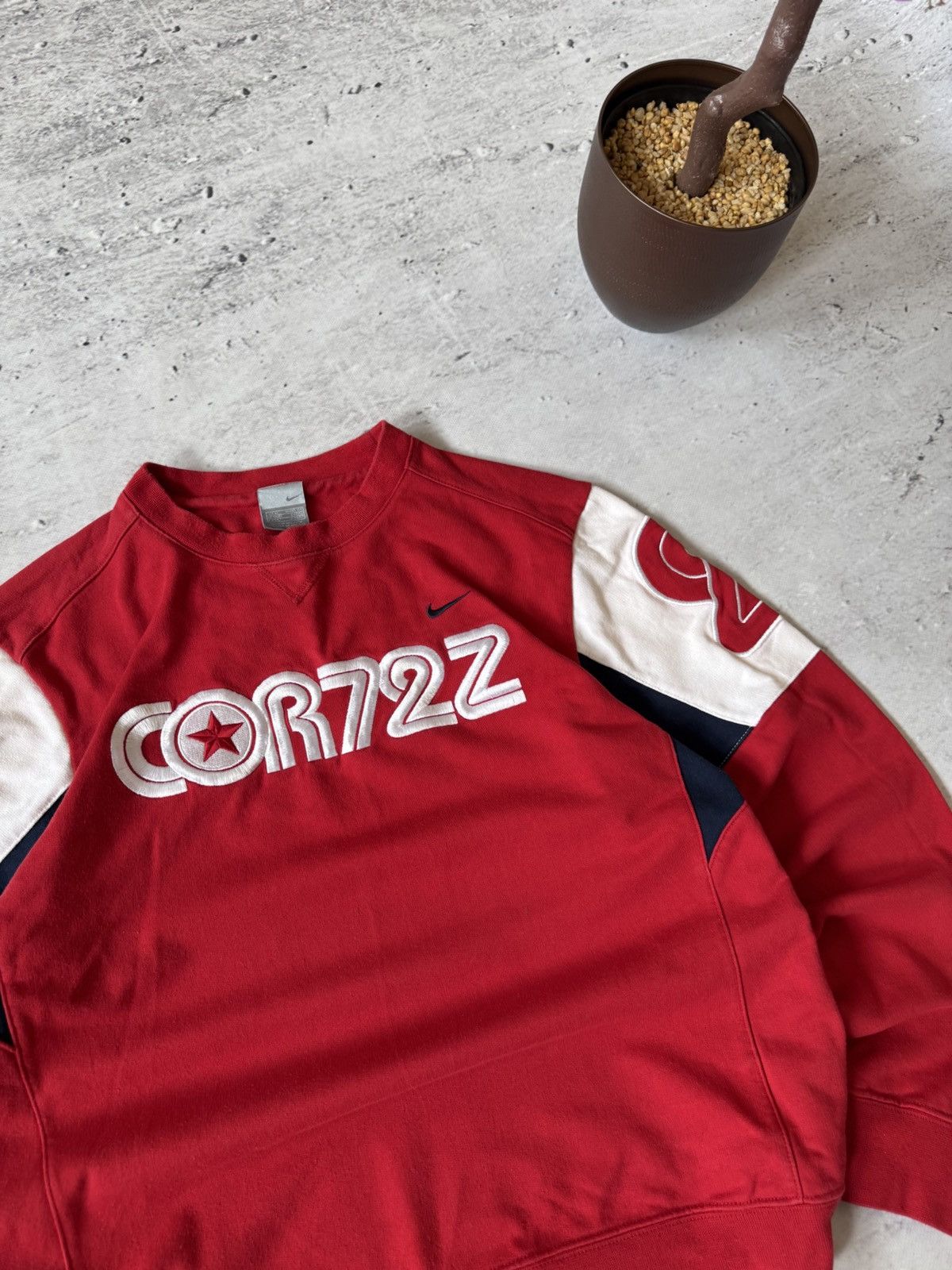 Nike × Vintage NIKE CORTEZ VINTAGE CENTER LOGO OVERSIZ BAGGY FIT SWEATSHIRT Size US M / EU 48-50 / 2 - 3 Thumbnail