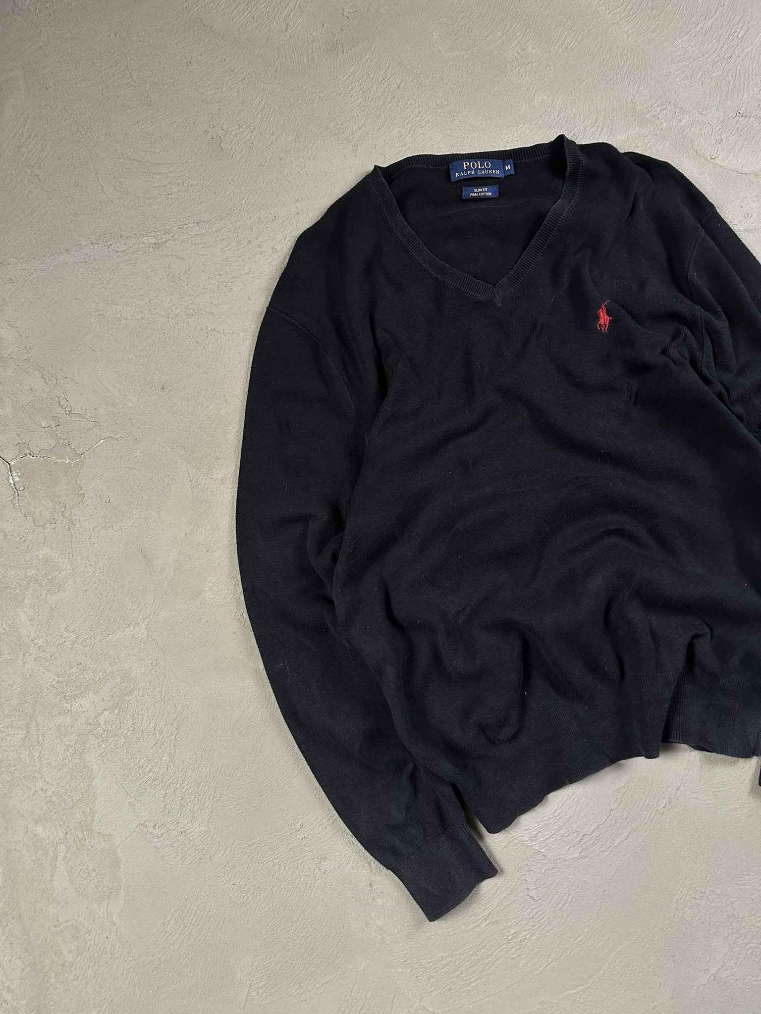 Polo Ralph Lauren Polo Ralph Lauren Logo Cotton V-neck Boxy Sweater Size US L / EU 52-54 / 3 - 2 Thumbnail