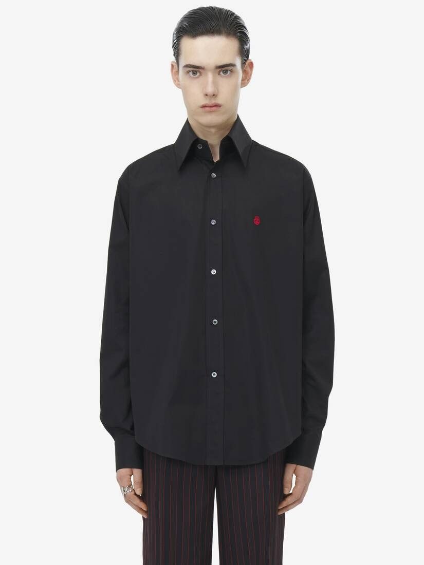 Alexander McQueen o1srvl11e0226 Skull Shirt In Black Size US XL / EU 56 / 4 - 2 Thumbnail