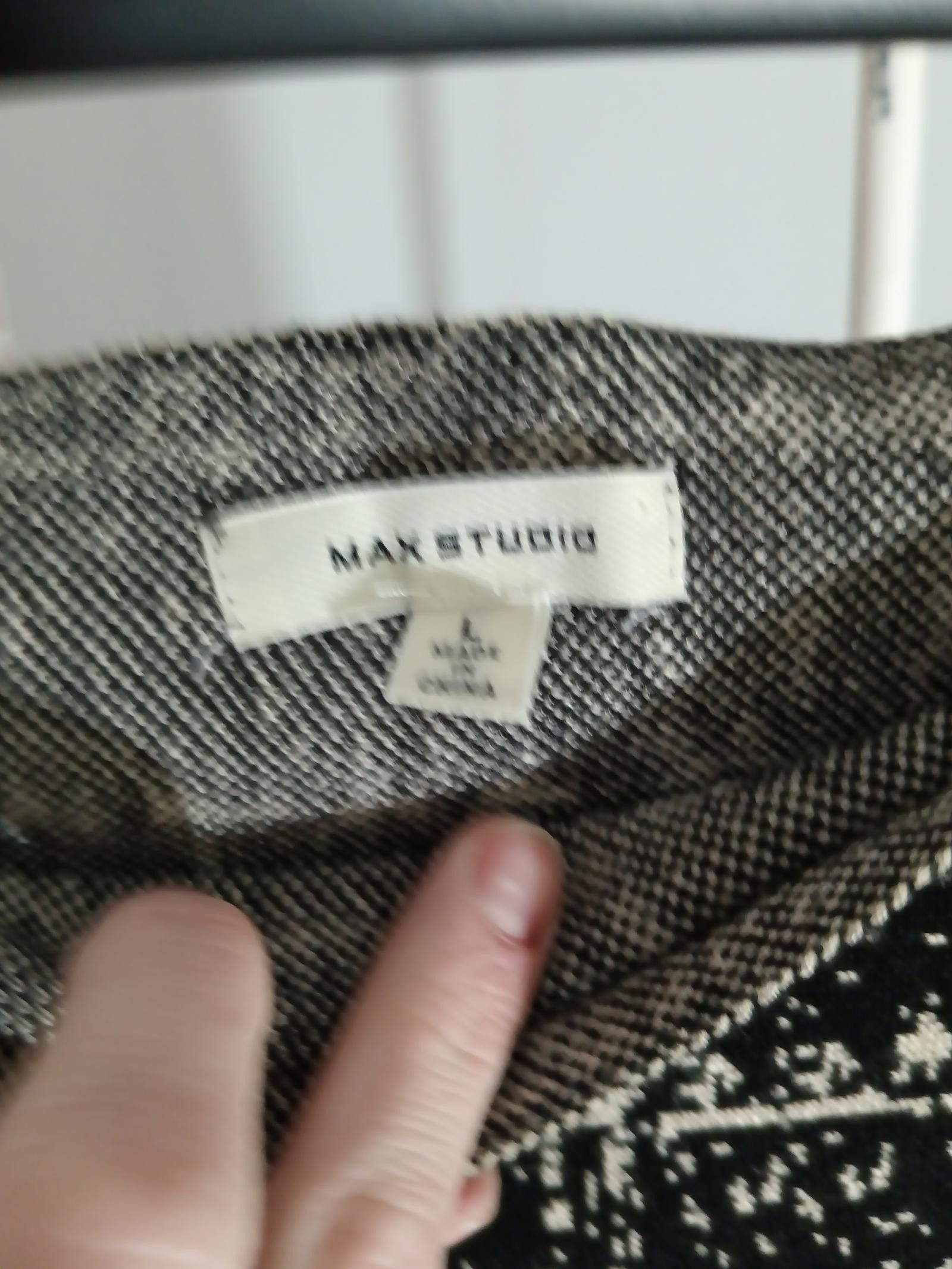 Designer Max Studio Women's Black and White A-Line Skirt Size 36" / US 14 / IT 50 - 3 Thumbnail