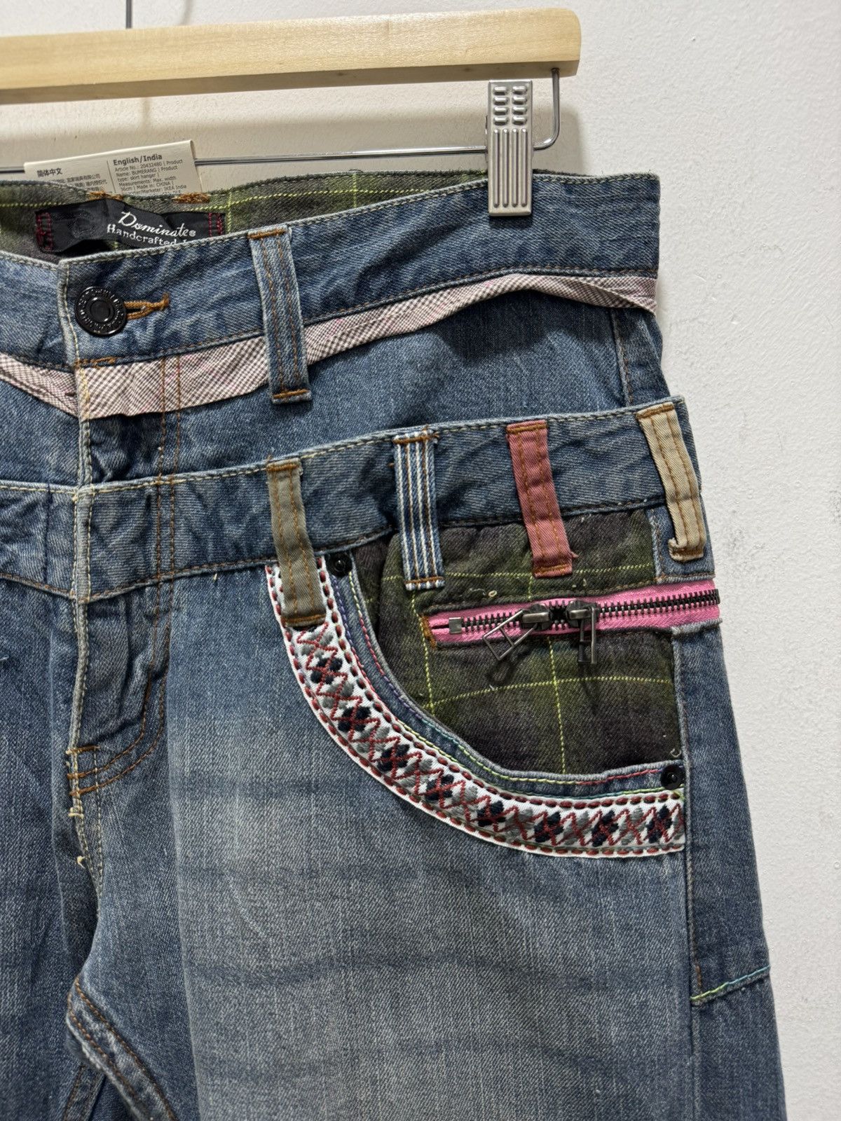 Japanese Brand JAPANESE DOMINATE HANDCRAFTED DOUBLE WAIST DISTRESSED JEANS Size US 32 / EU 48 - 10 Thumbnail