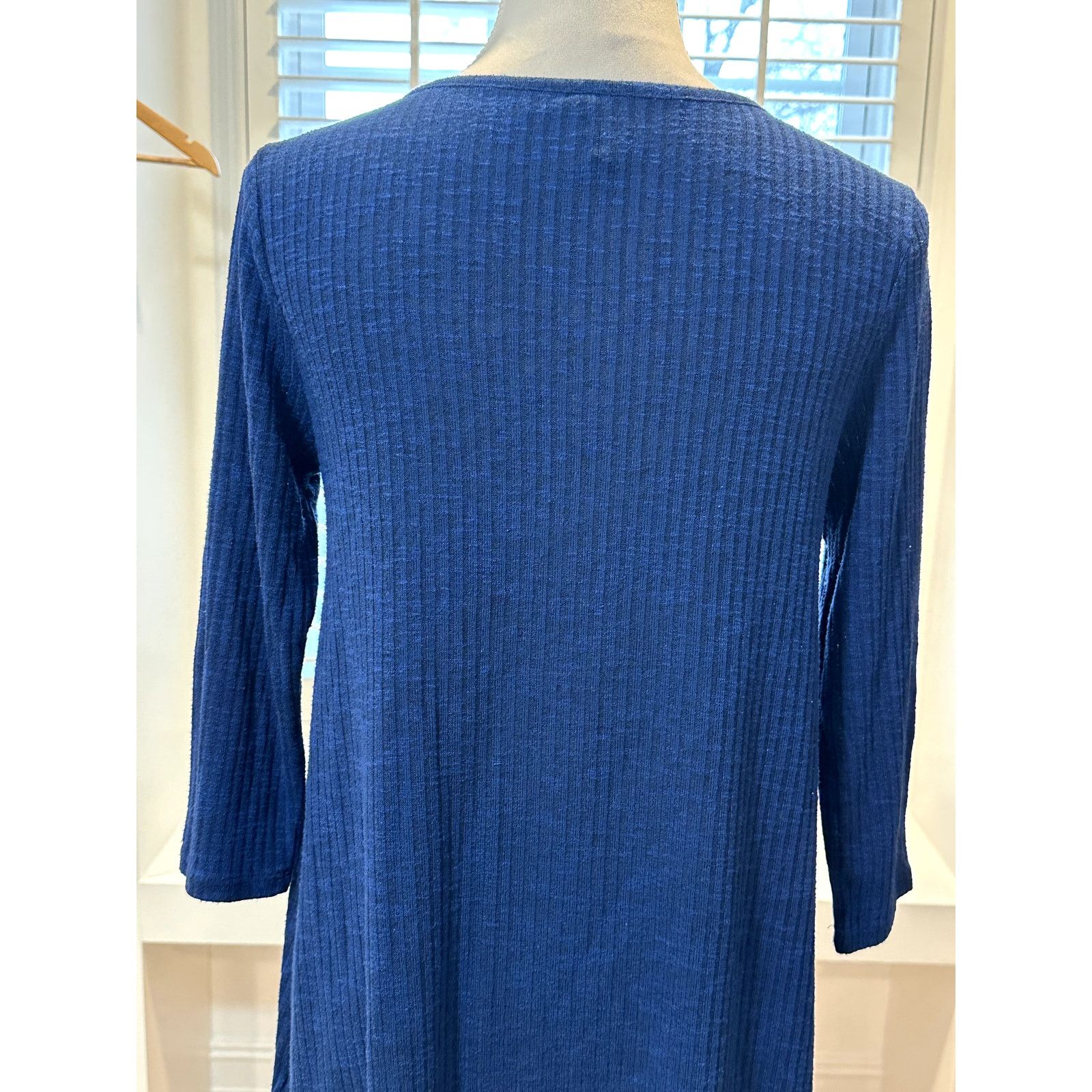 Other New Direction Women's Dark Blue Ribbed Long Sleeve Tunic S Size S / US 4 / IT 40 - 5 Thumbnail