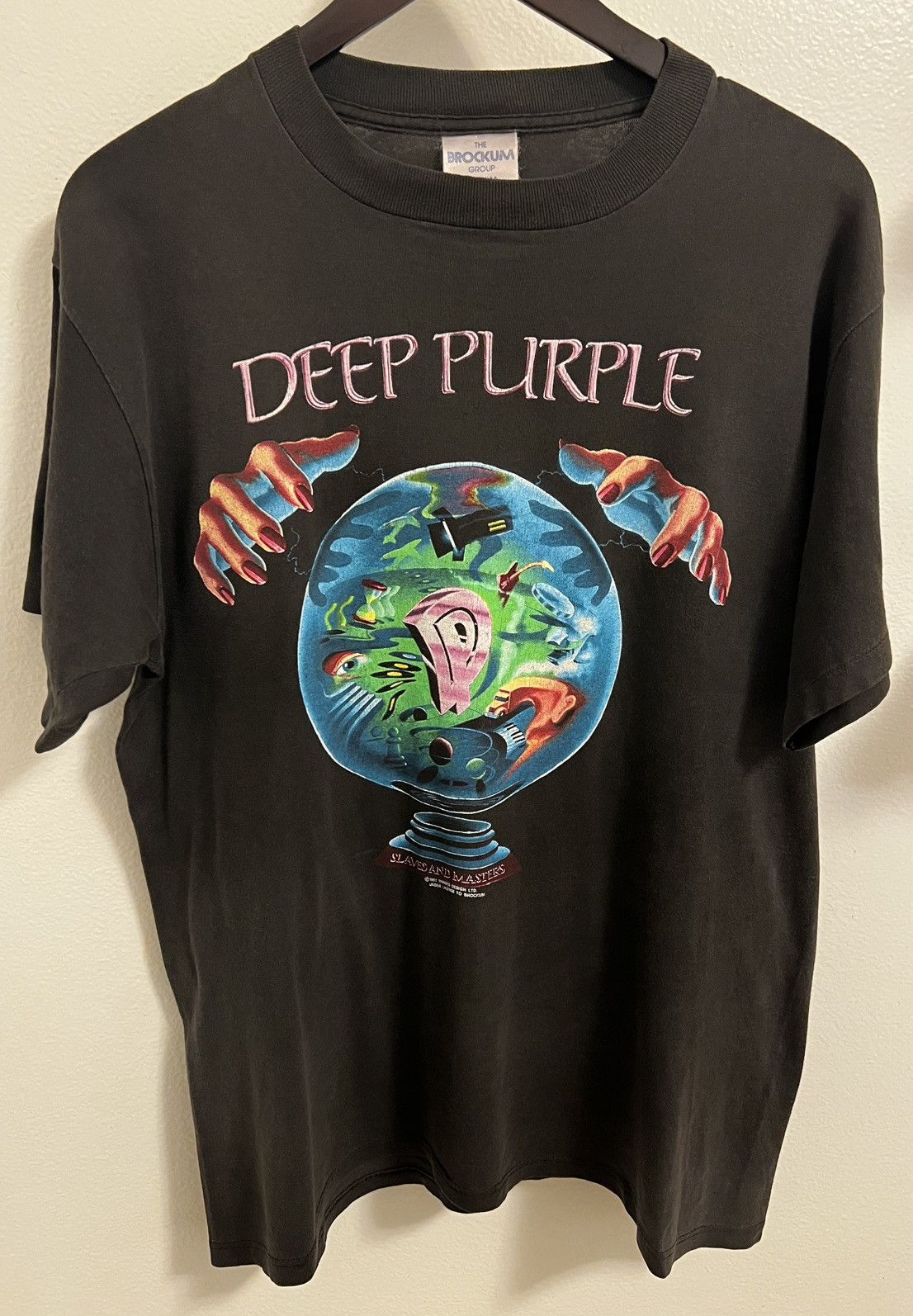 Vintage Vintage Rare 90s Deep Purple Shirt Brockum Size US L / EU 52-54 / 3 - 1 Thumbnail
