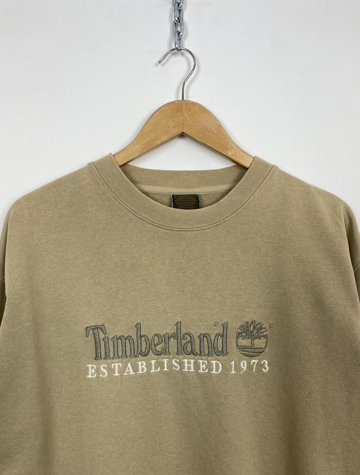Timberland Vintage Timberland Long Sleeve Sweatshirt Pullover Beige Top Size US M / EU 48-50 / 2 - 2 Thumbnail