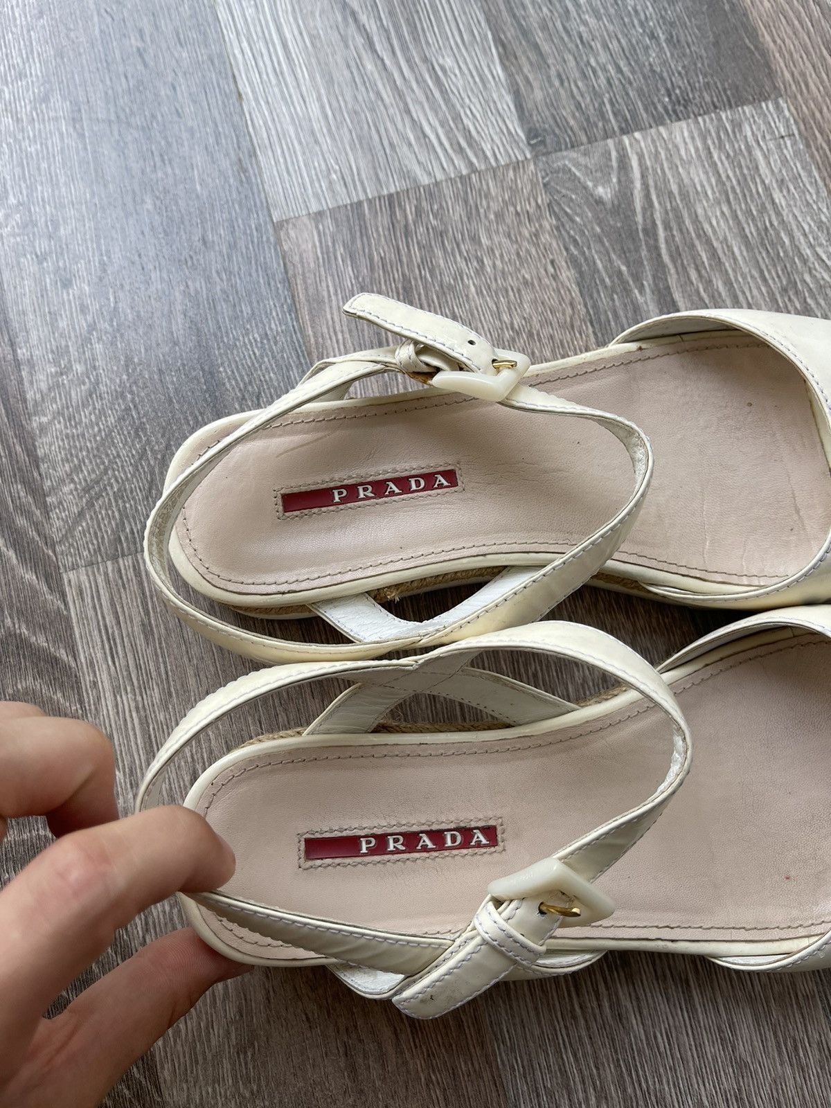 Miu Miu × Prada × Vintage Women's Prada Milano Sandals Size US 7 / IT 37 - 3 Thumbnail