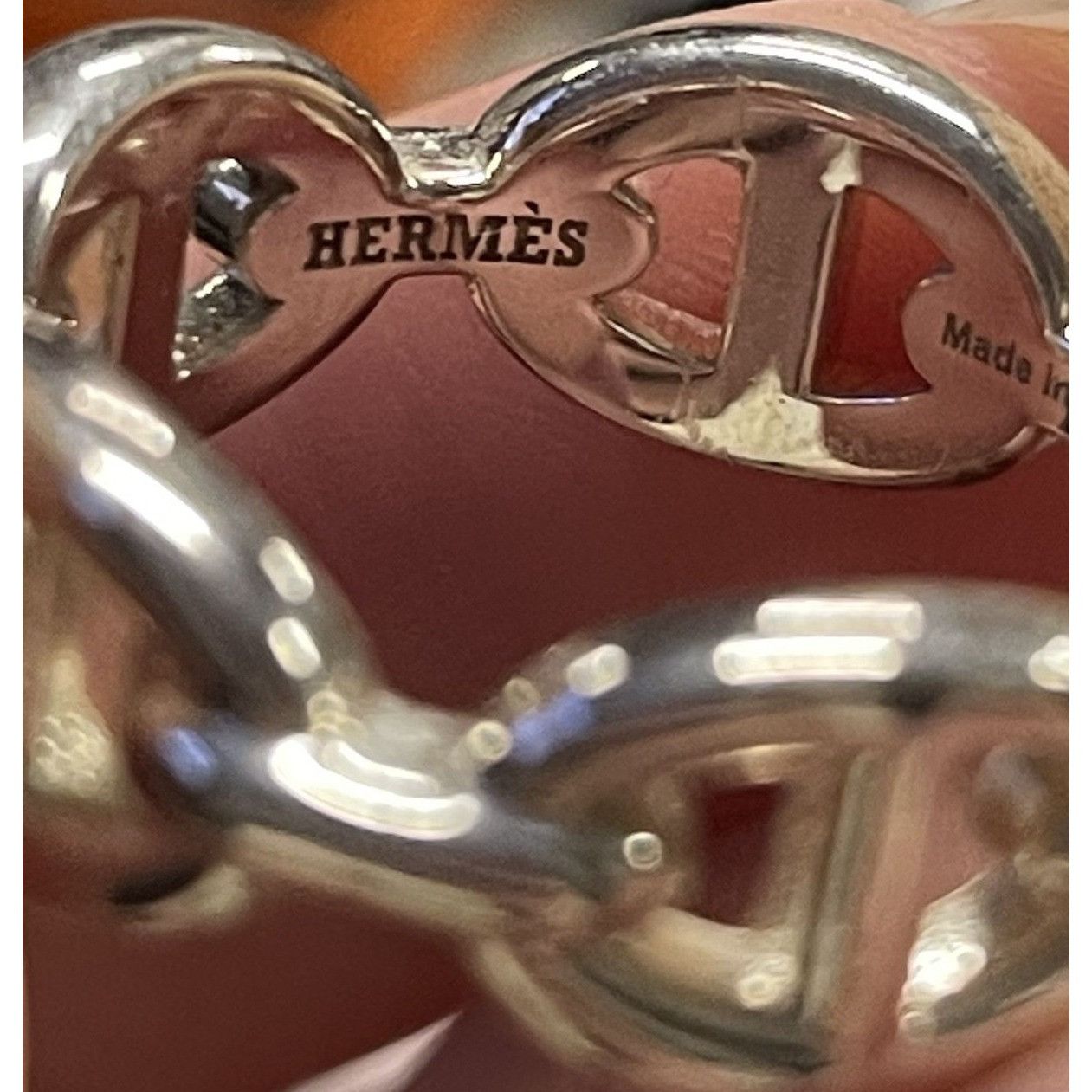 Hermes Hermès Sterling Silver Chaîne DAncre Ring With Box Size ONE SIZE - 10 Thumbnail